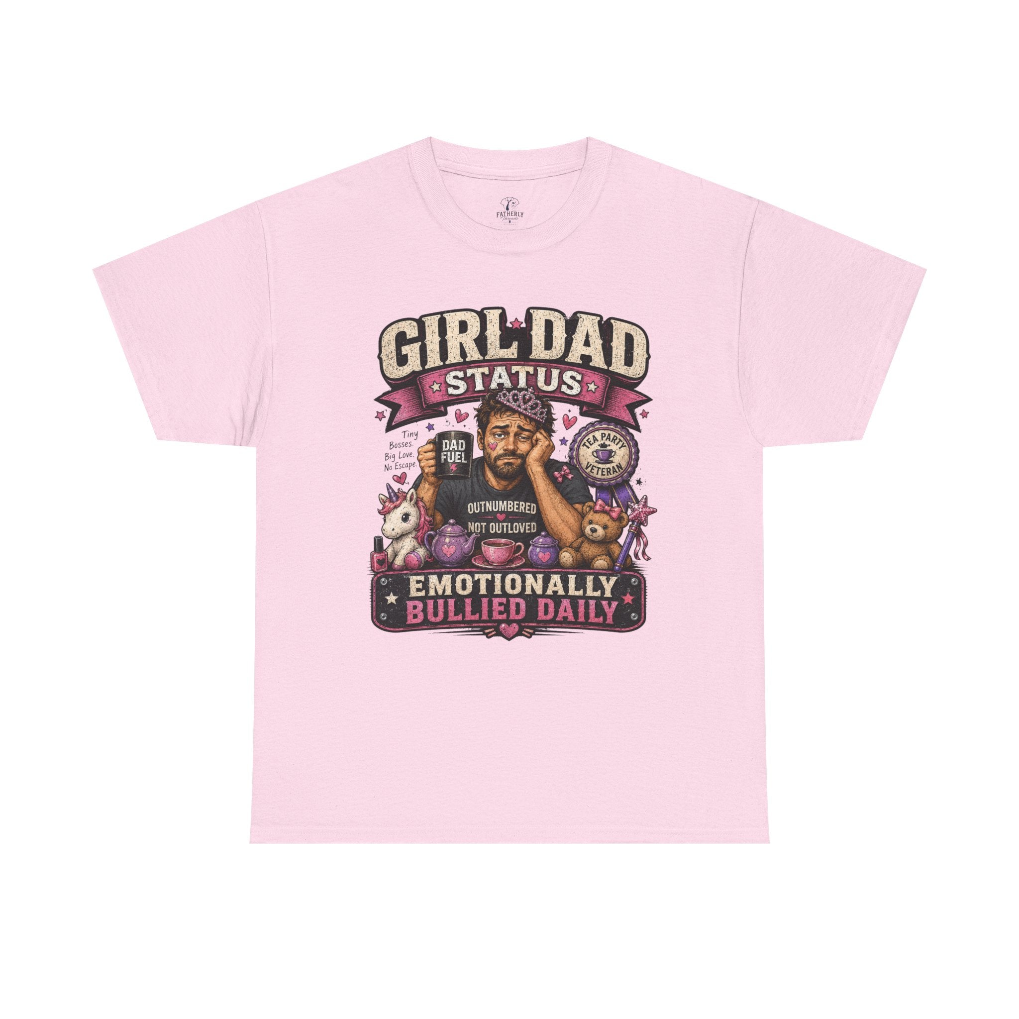 Girl Dad TShirt Girl Dad Status: Emotionally Bullied Daily Funny Father Daughter Tee