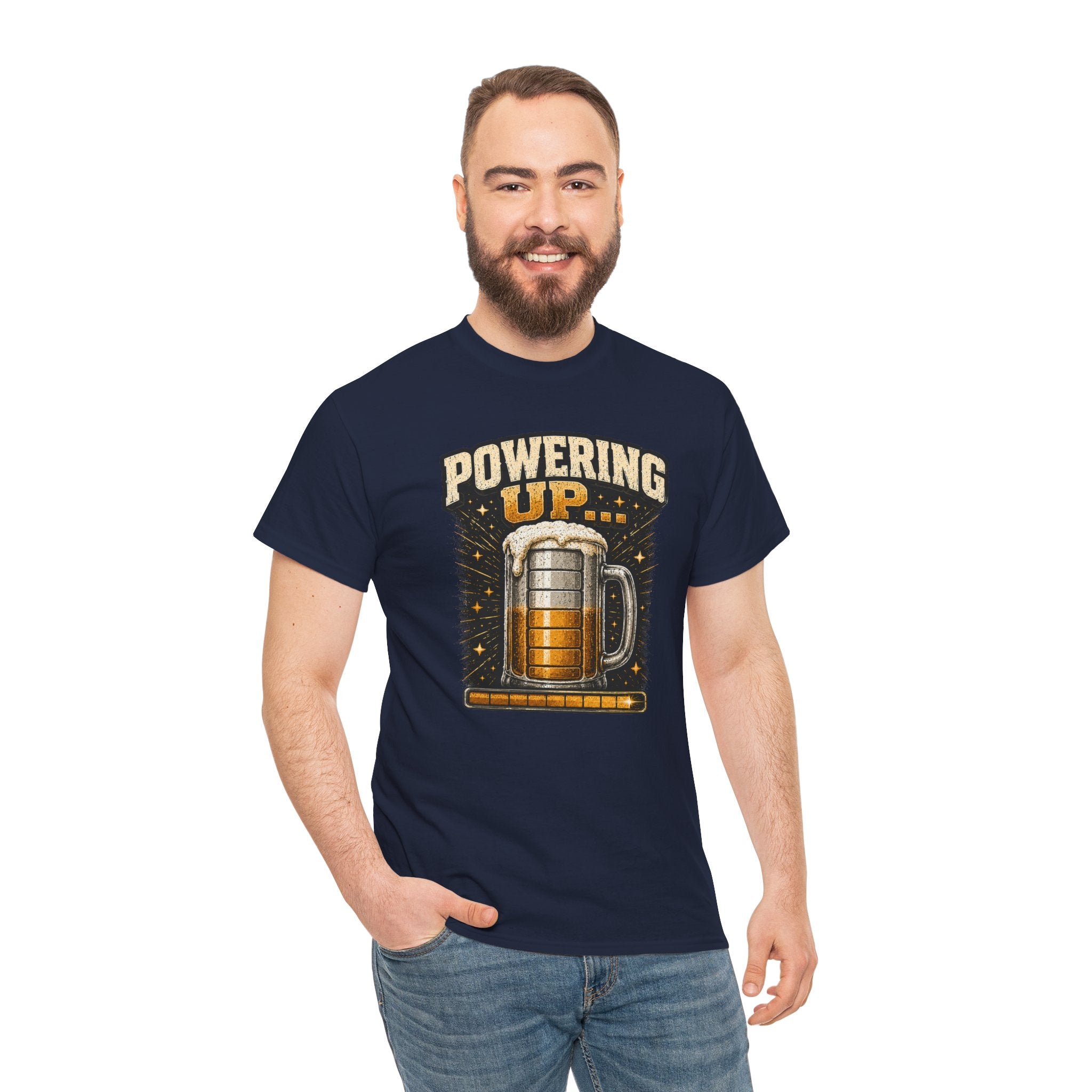 Powering Up Beer Mug T‑Shirt