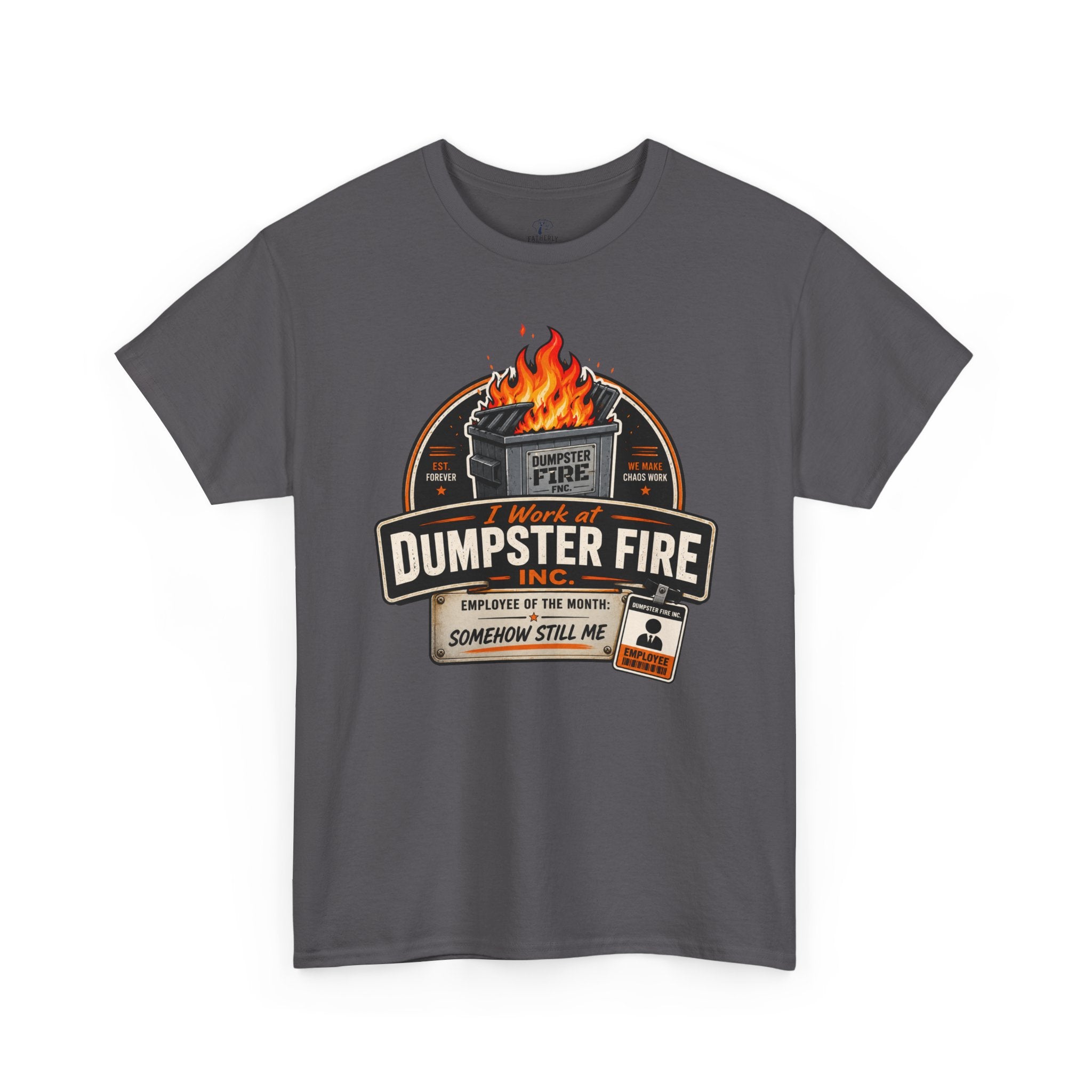 Dumpster Fire T‑Shirt — Funny Vintage Garbage Truck Design
