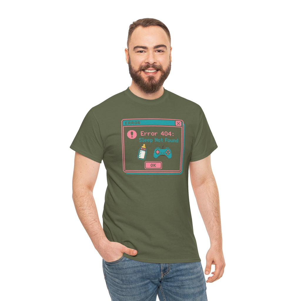 Error 404 "Sleep Not Found" Tee Cute Gamer Vaporwave Graphic TShirt