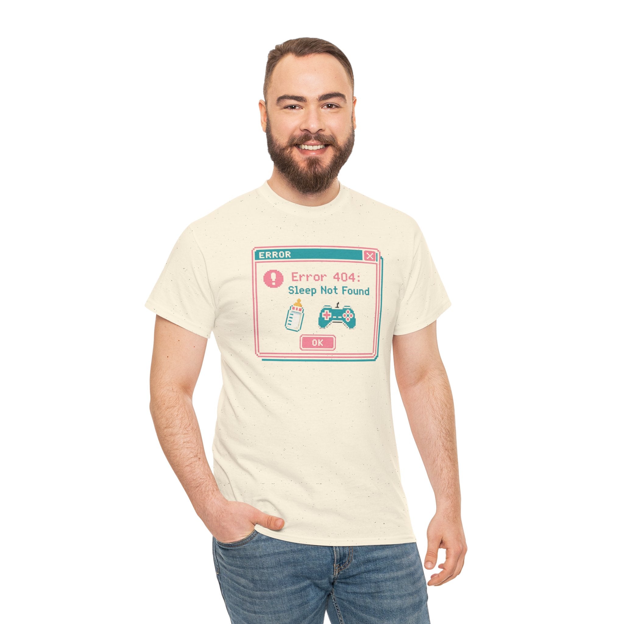 Error 404 "Sleep Not Found" Tee Cute Gamer Vaporwave Graphic TShirt
