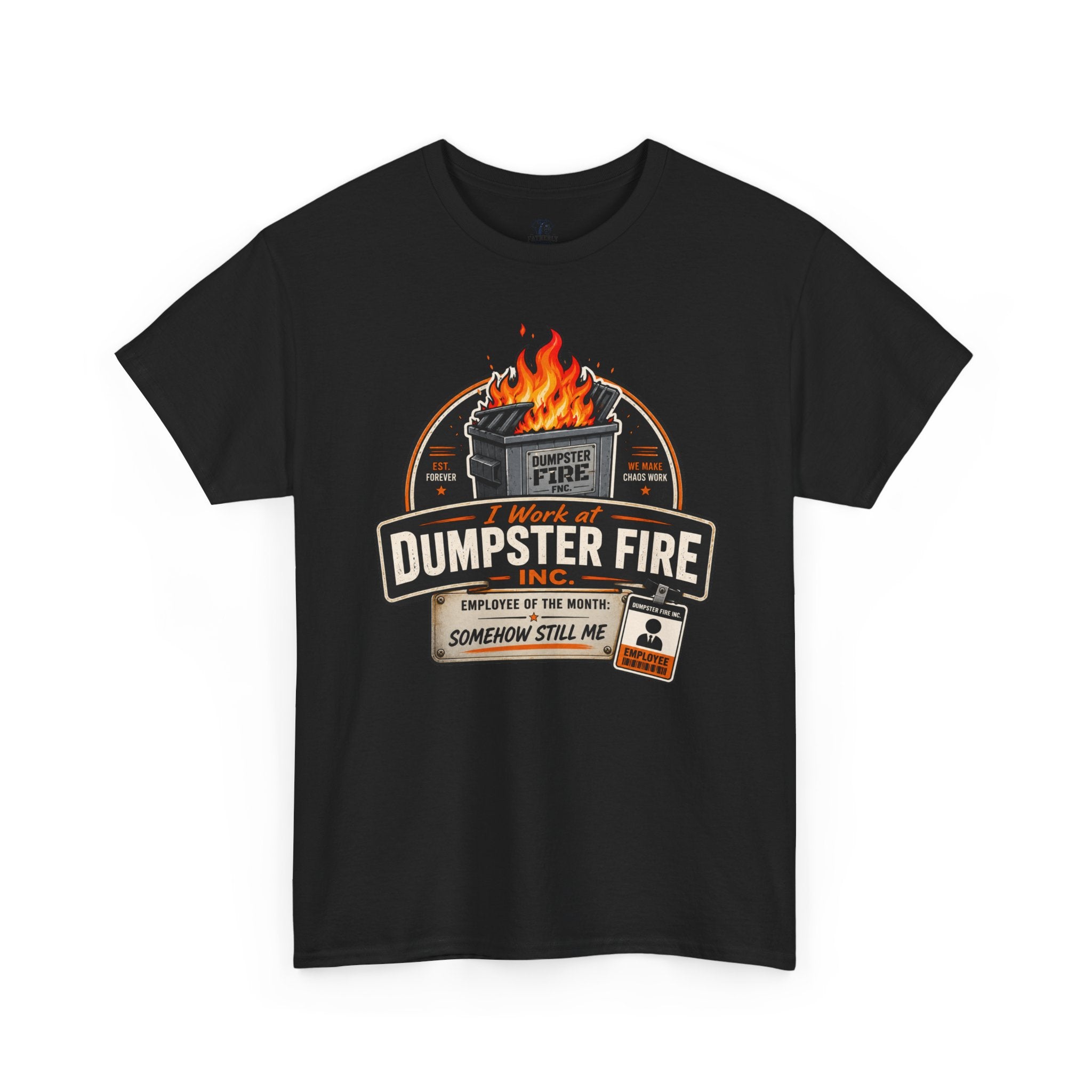 Dumpster Fire T‑Shirt — Funny Vintage Garbage Truck Design