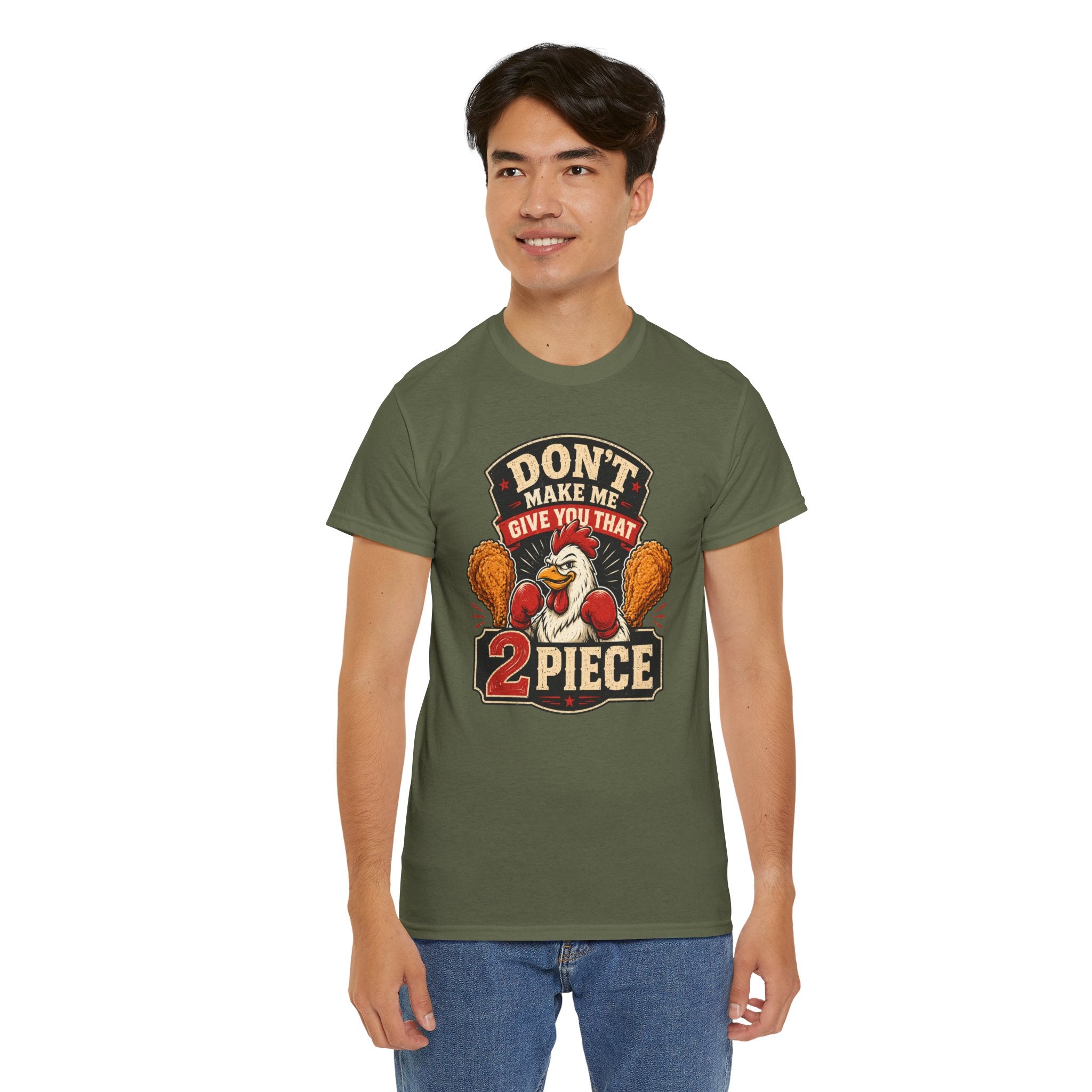 Chicken Humor TShirt "Don't Make Me Give You That 2 Piece" Graphic Tee