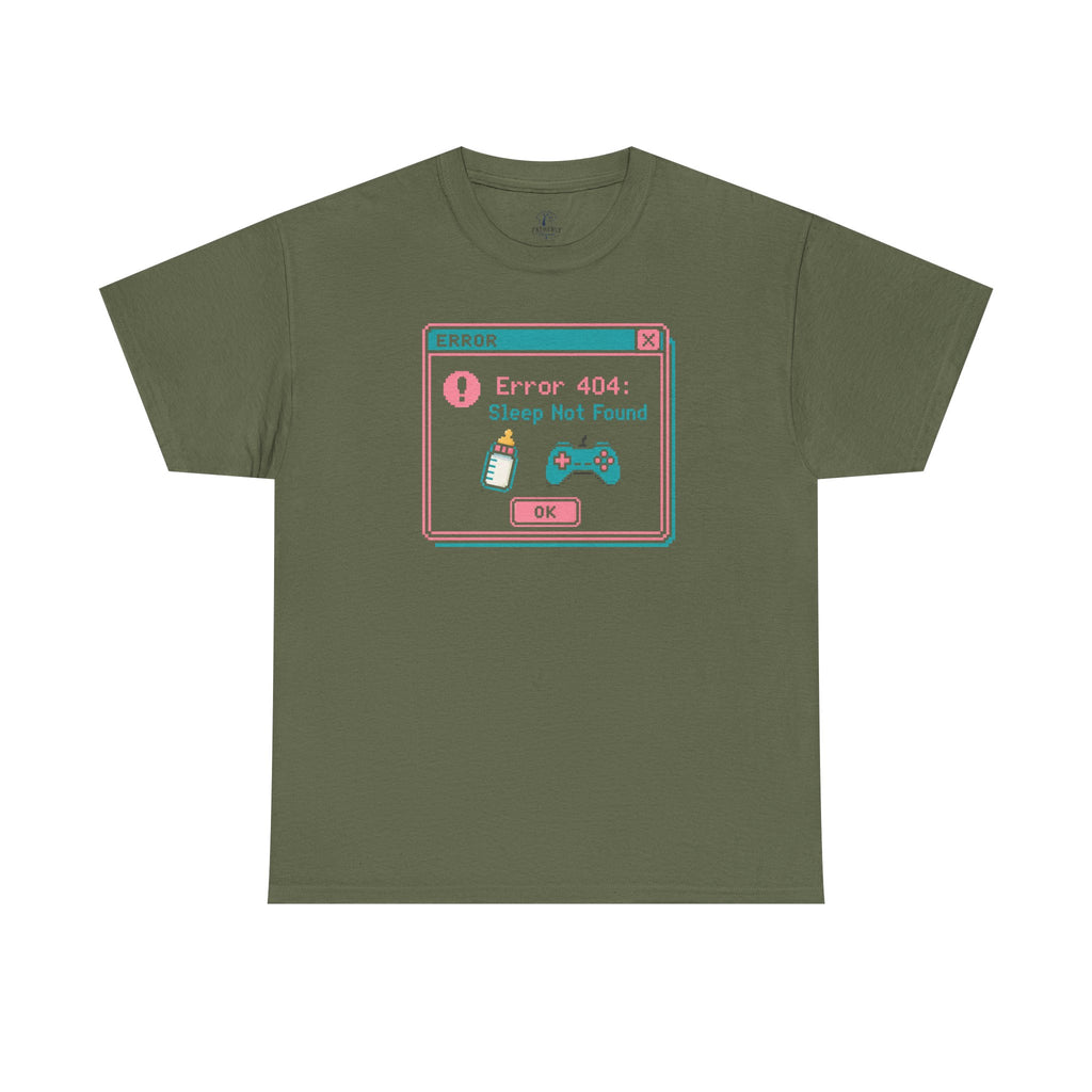 Error 404 "Sleep Not Found" Tee Cute Gamer Vaporwave Graphic TShirt