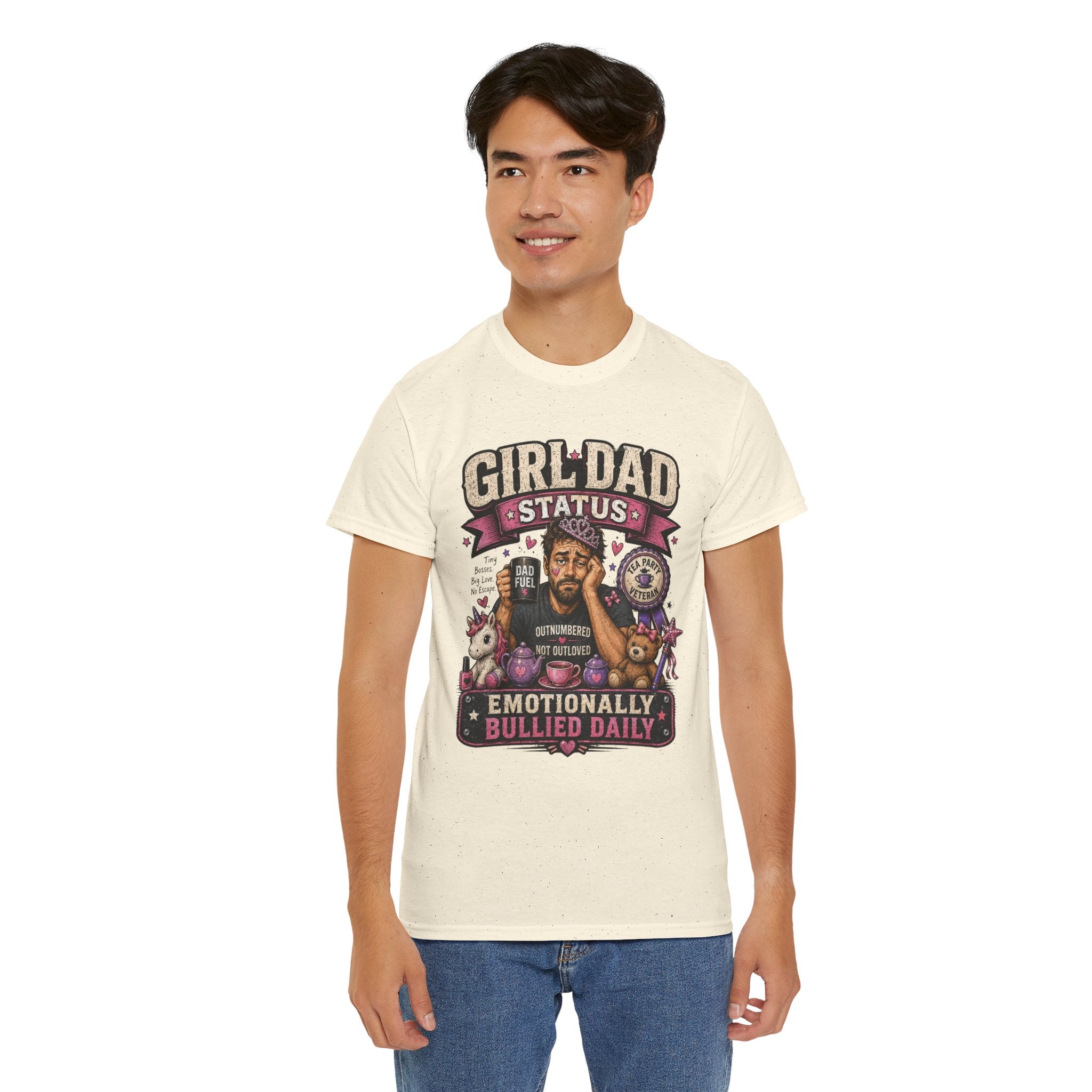 Girl Dad TShirt Girl Dad Status: Emotionally Bullied Daily Funny Father Daughter Tee
