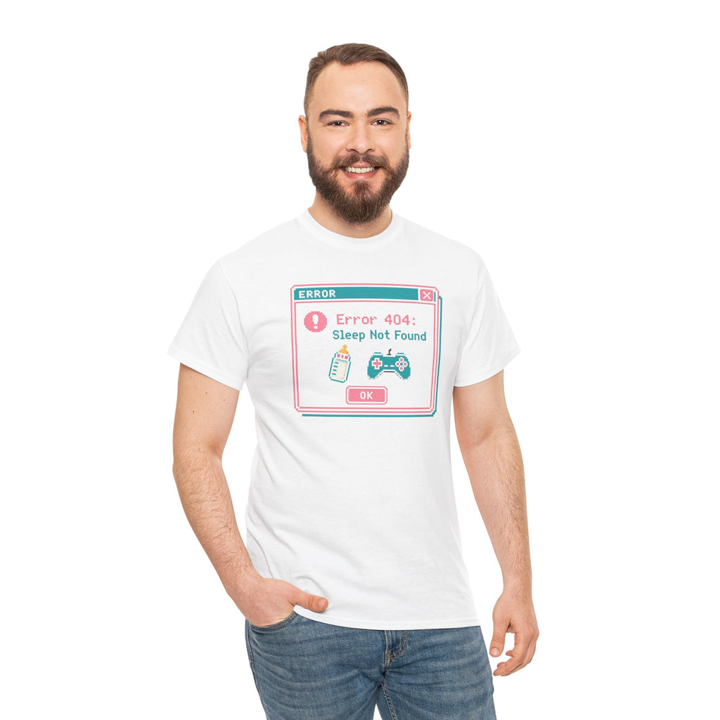 Error 404 "Sleep Not Found" Tee Cute Gamer Vaporwave Graphic TShirt