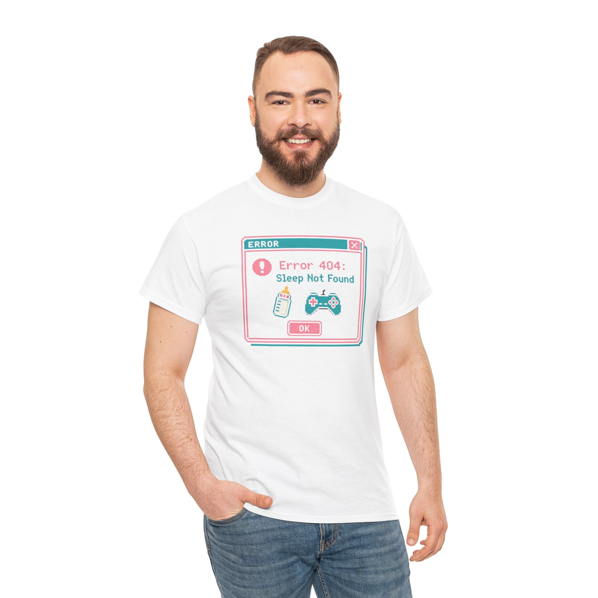 Error 404 "Sleep Not Found" Tee Cute Gamer Vaporwave Graphic TShirt