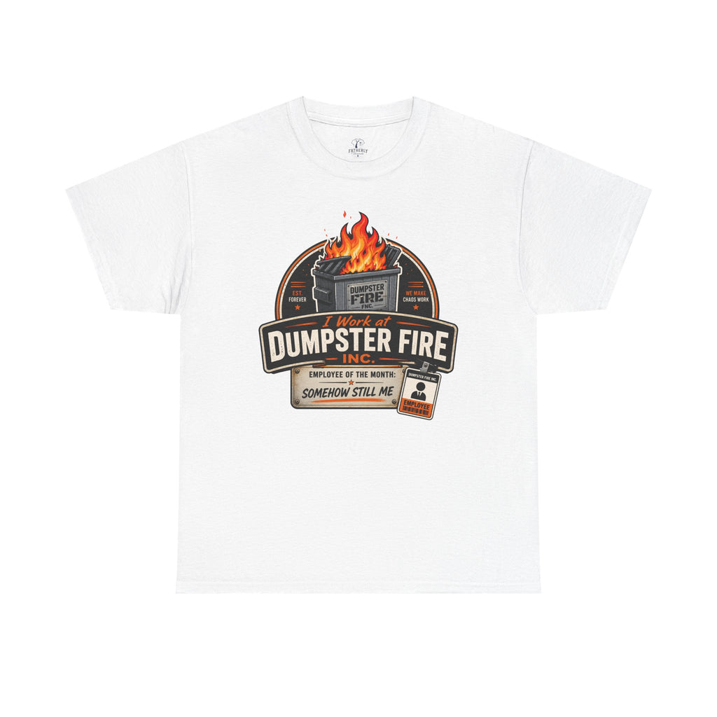 Dumpster Fire T‑Shirt — Funny Vintage Garbage Truck Design