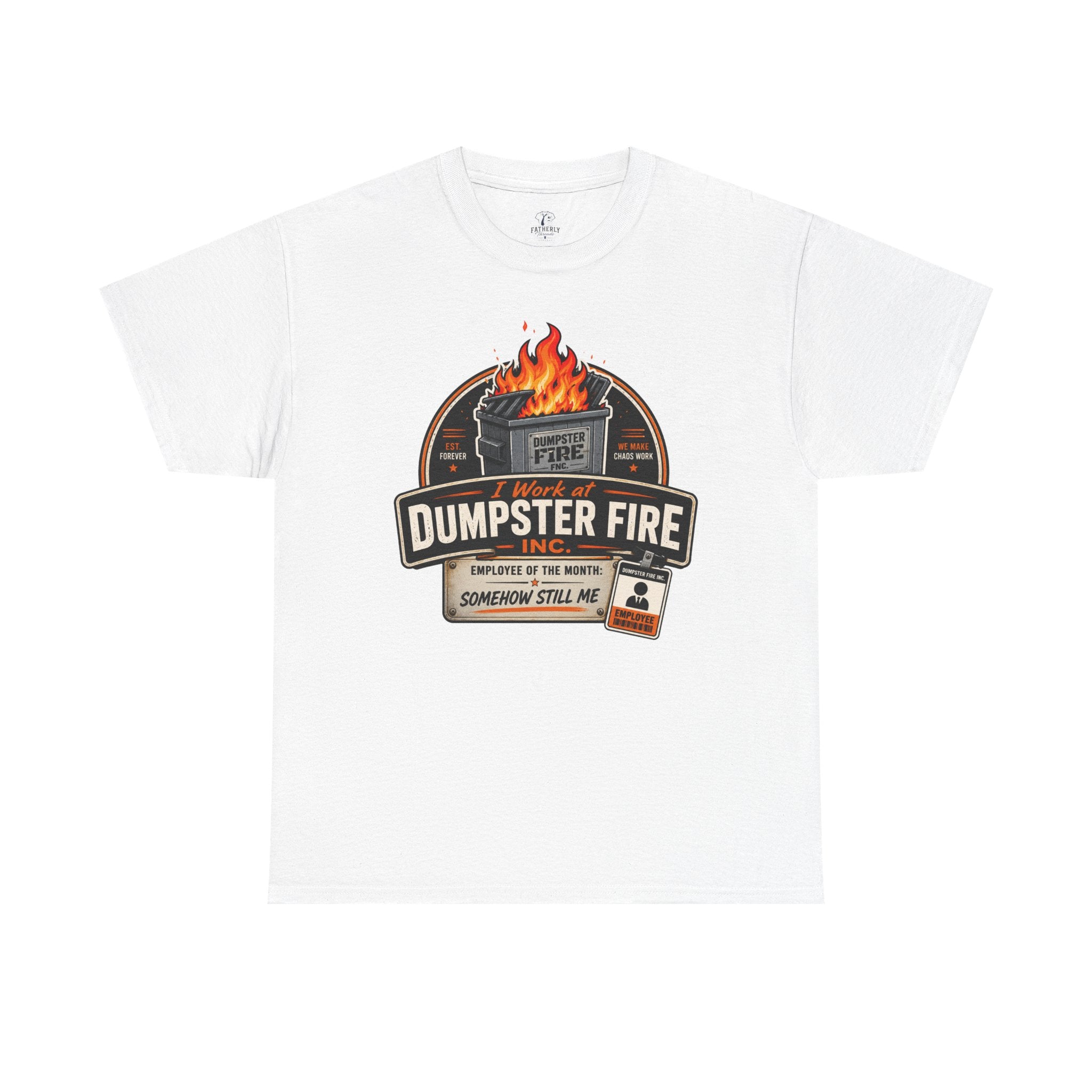 Dumpster Fire T‑Shirt — Funny Vintage Garbage Truck Design