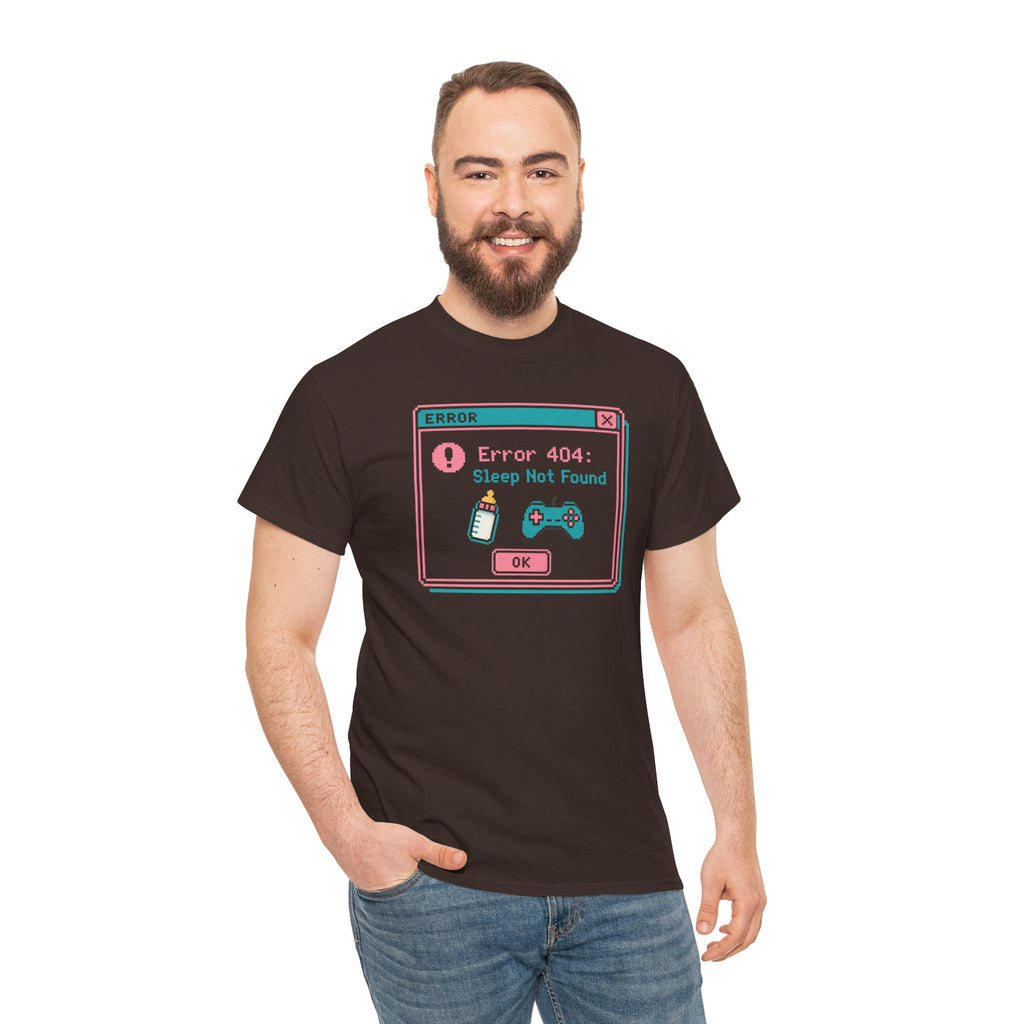 Error 404 "Sleep Not Found" Tee Cute Gamer Vaporwave Graphic TShirt