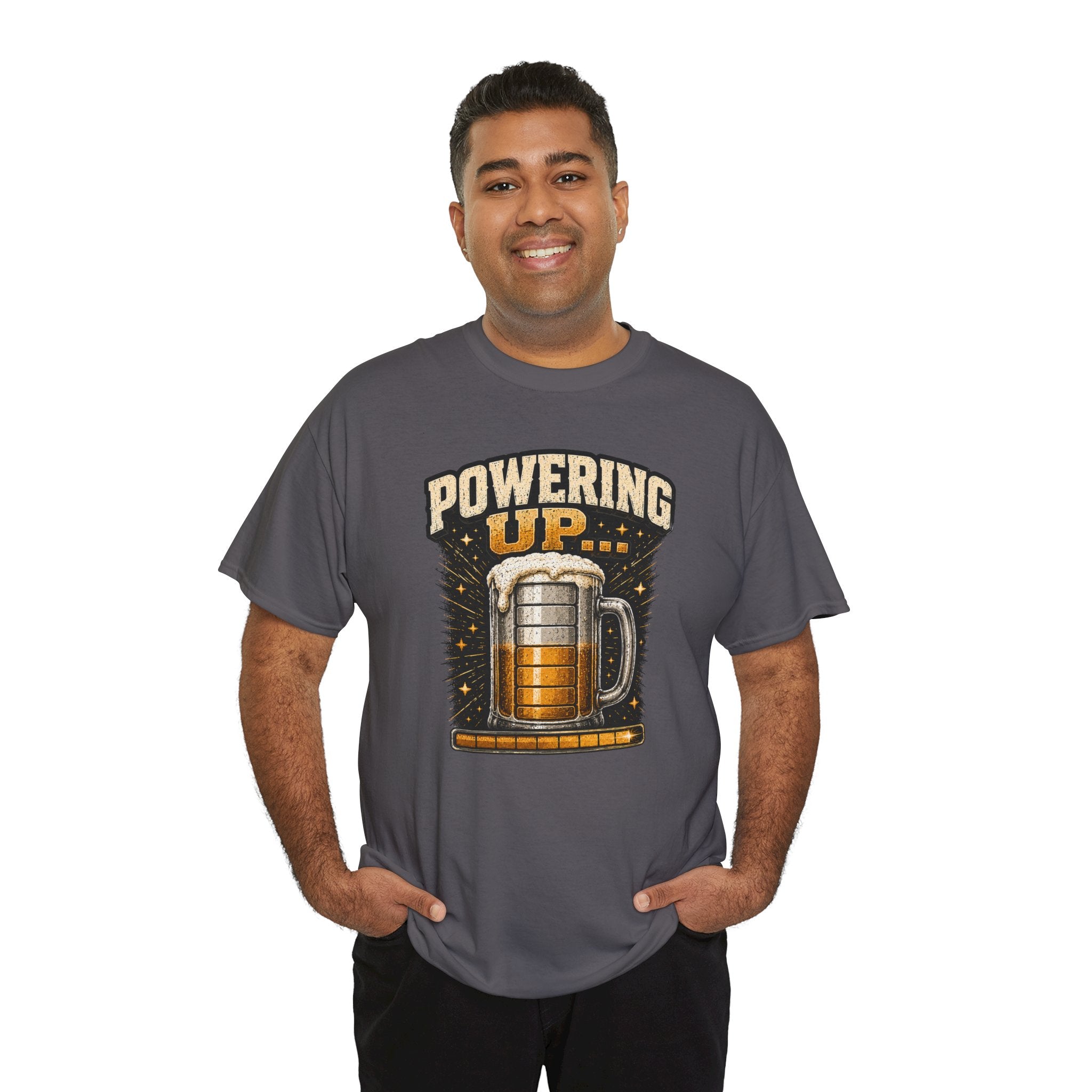 Powering Up Beer Mug T‑Shirt