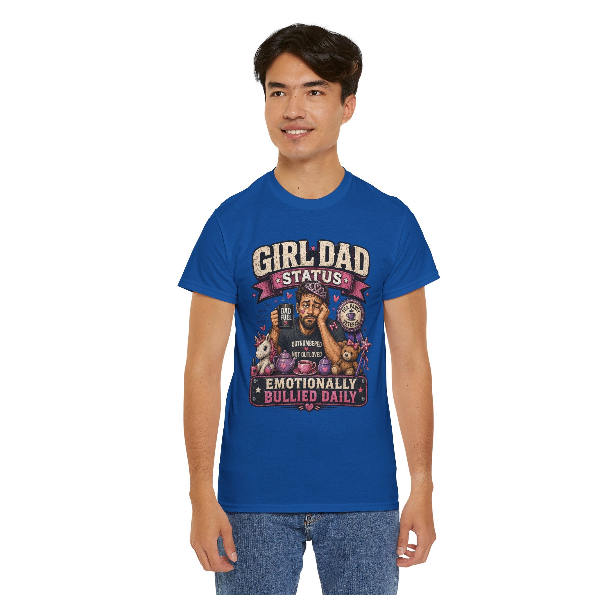 Girl Dad TShirt Girl Dad Status: Emotionally Bullied Daily Funny Father Daughter Tee