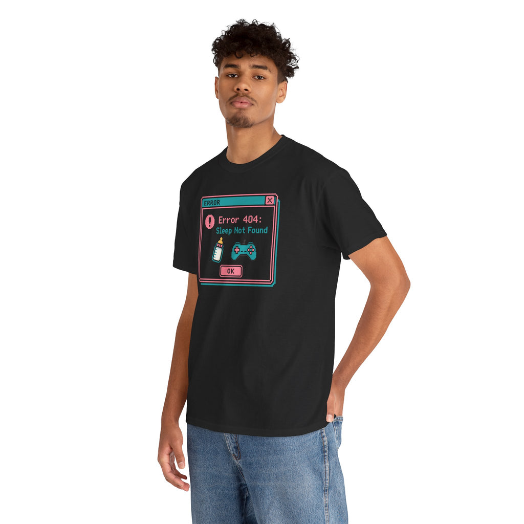 Error 404 "Sleep Not Found" Tee Cute Gamer Vaporwave Graphic TShirt