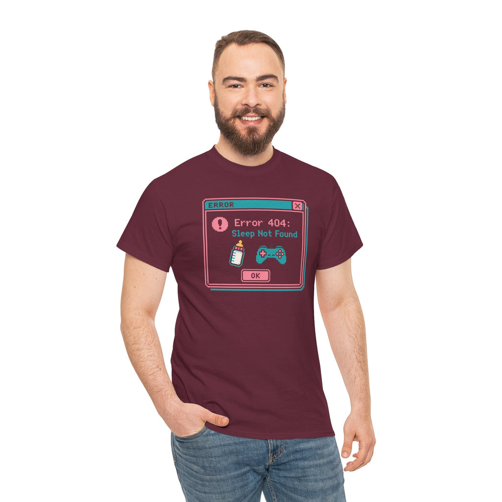 Error 404 "Sleep Not Found" Tee Cute Gamer Vaporwave Graphic TShirt