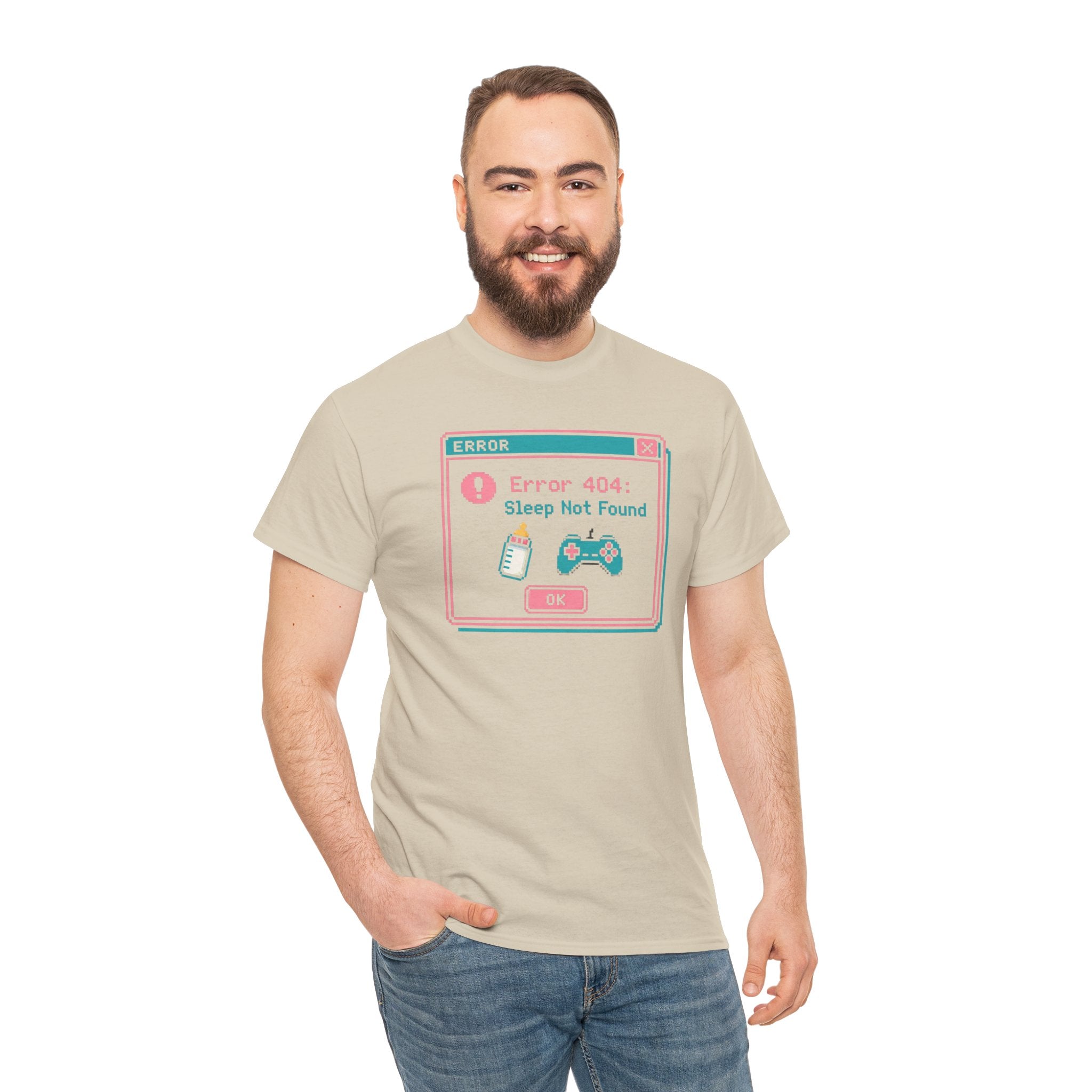 Error 404 "Sleep Not Found" Tee Cute Gamer Vaporwave Graphic TShirt