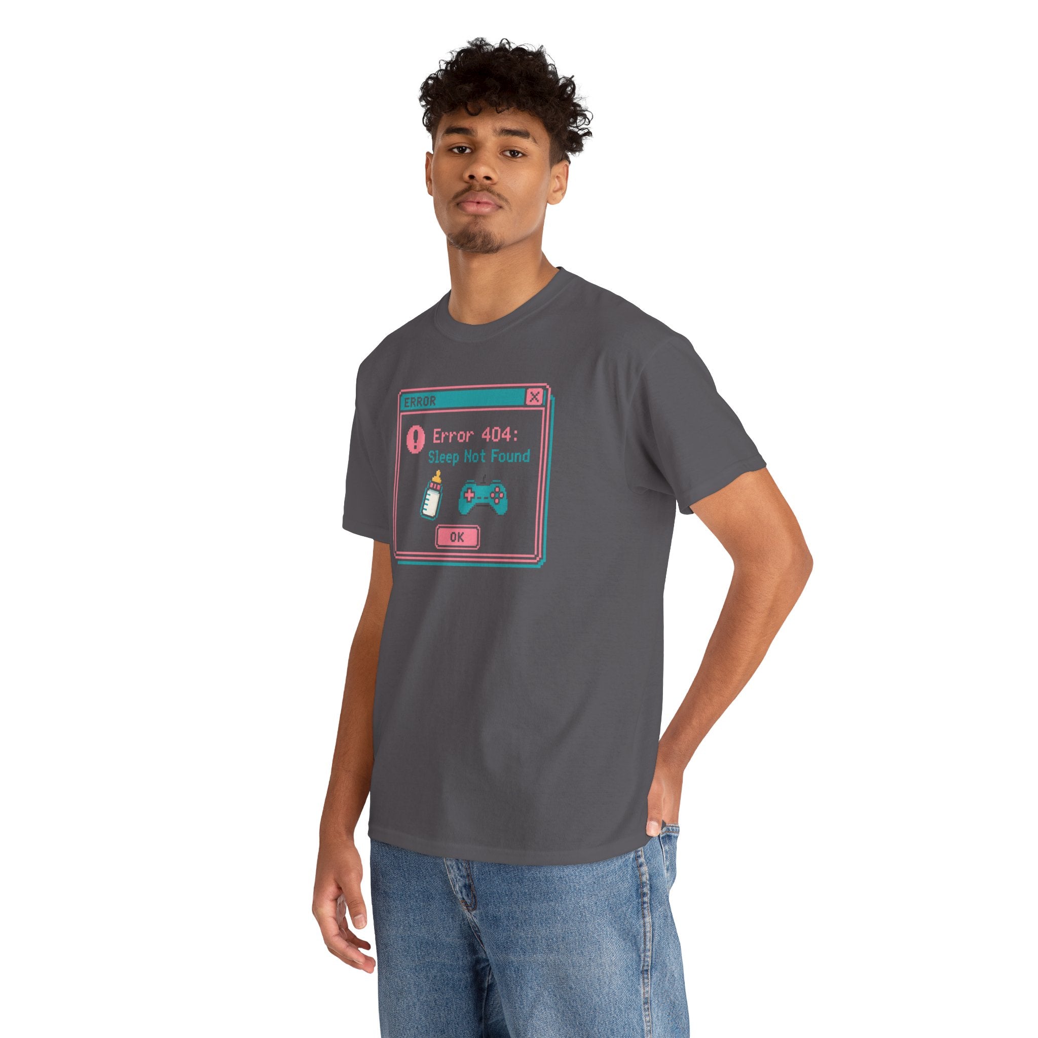 Error 404 "Sleep Not Found" Tee Cute Gamer Vaporwave Graphic TShirt