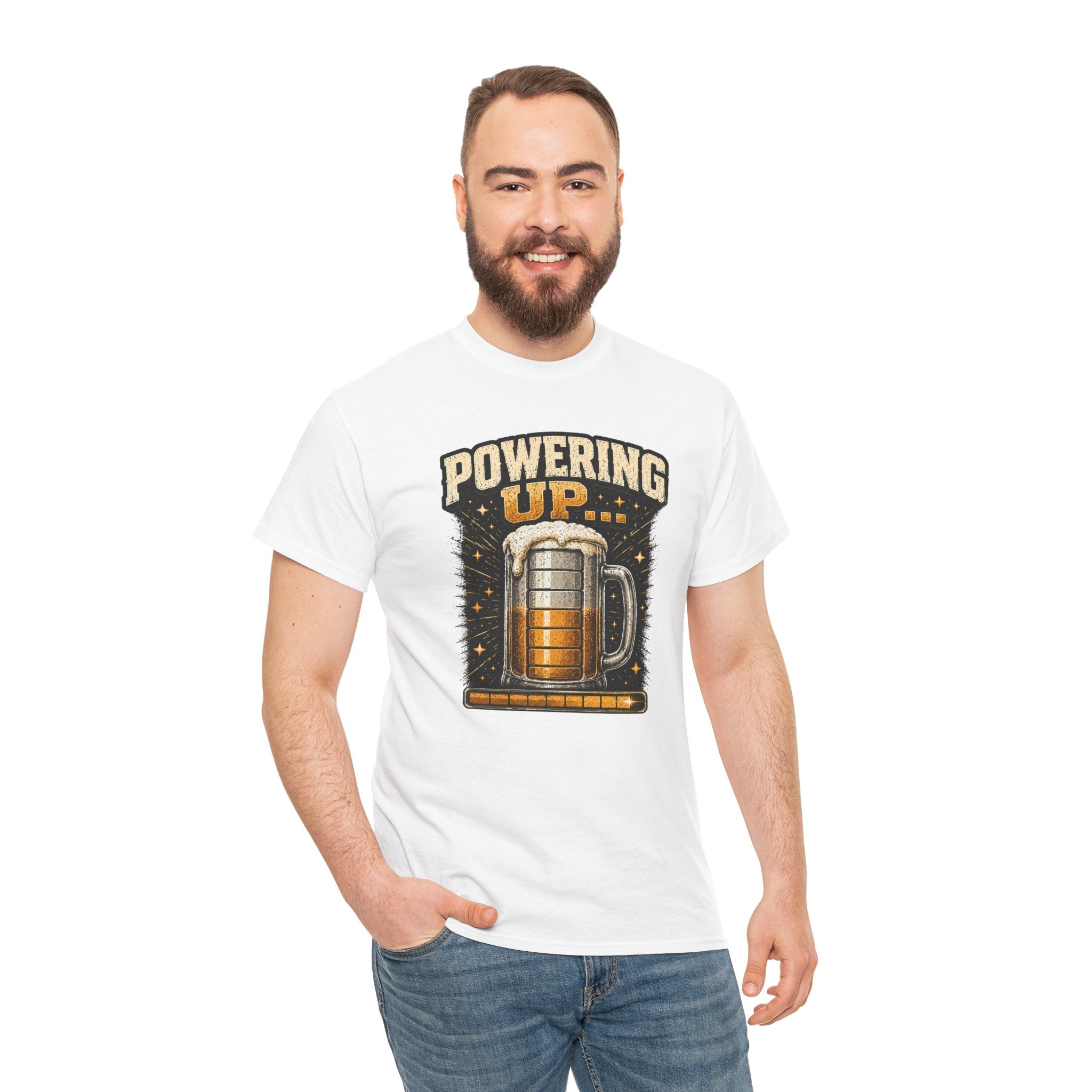 Powering Up Beer Mug T‑Shirt