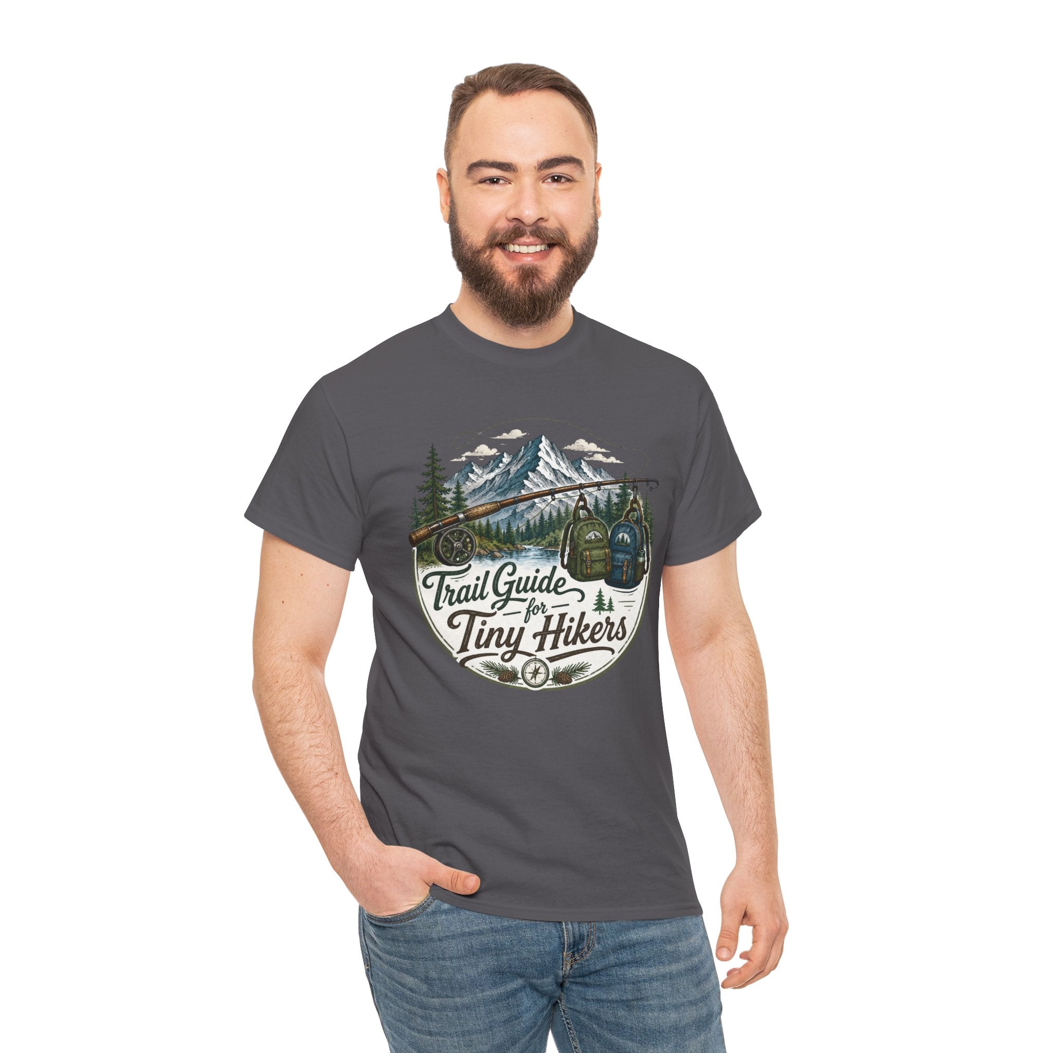 Trail Guide for Tiny Hikers TShirt Mountain Hiking Badge Tee