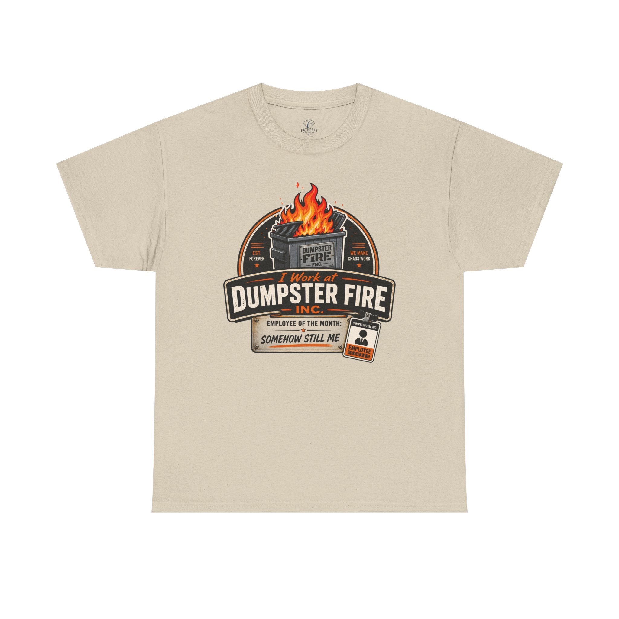 Dumpster Fire T‑Shirt — Funny Vintage Garbage Truck Design