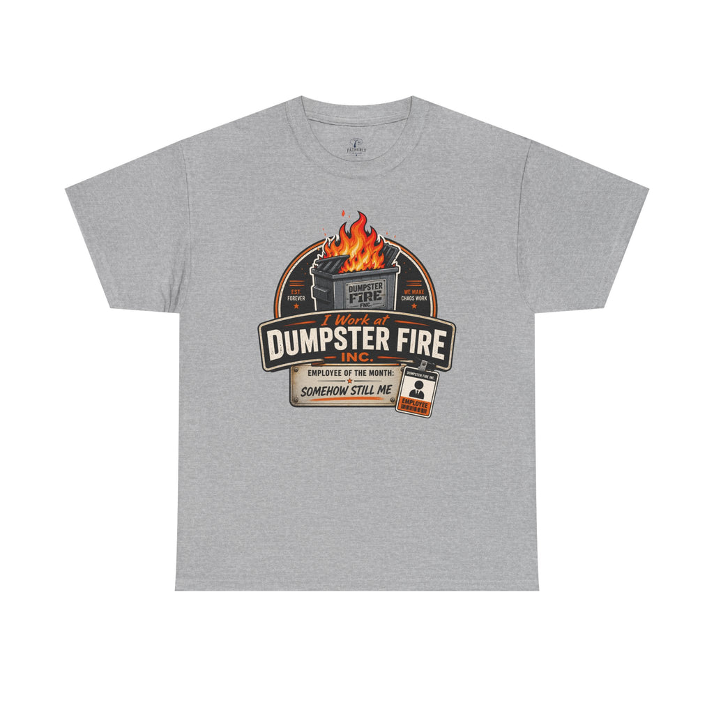 Dumpster Fire T‑Shirt — Funny Vintage Garbage Truck Design