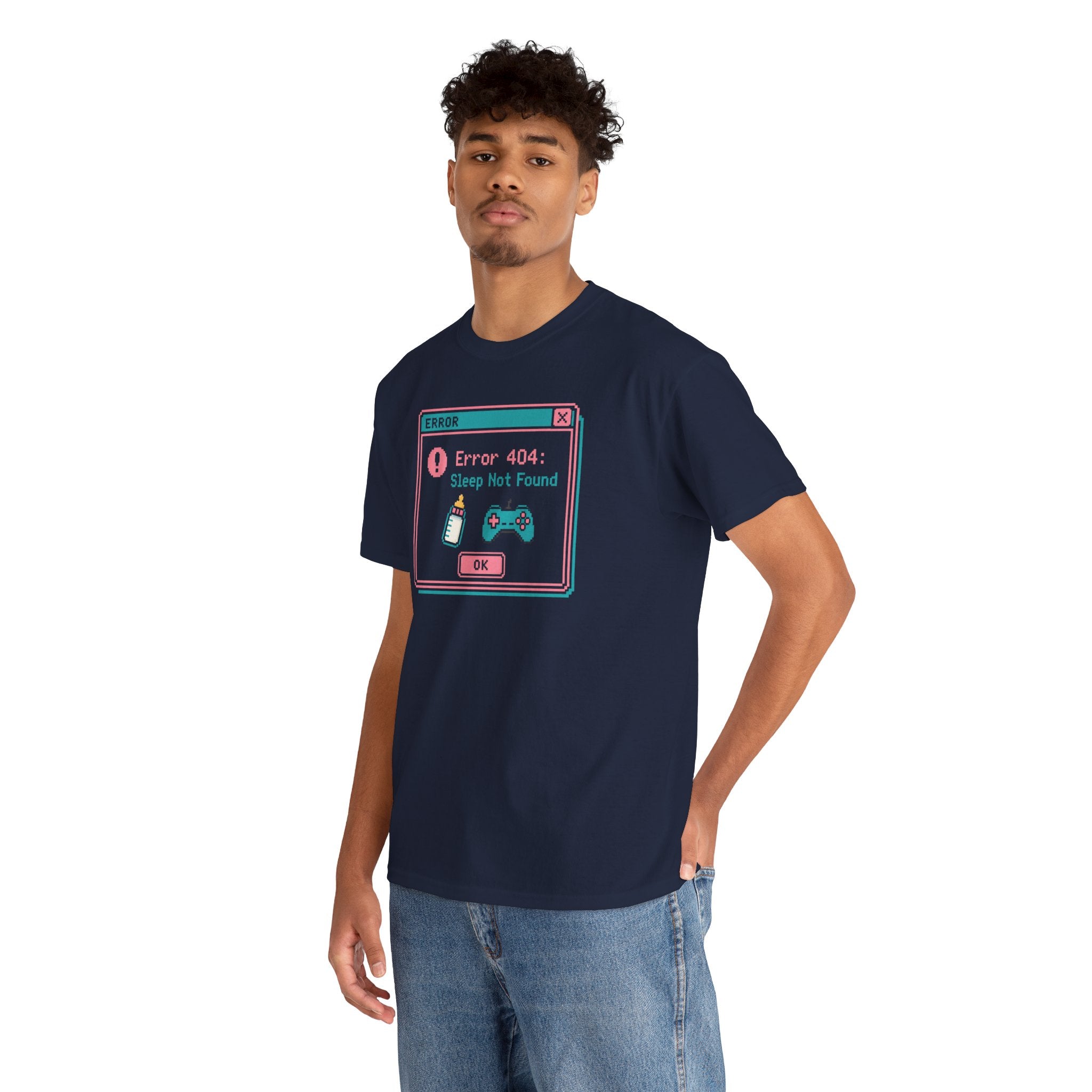 Error 404 "Sleep Not Found" Tee Cute Gamer Vaporwave Graphic TShirt