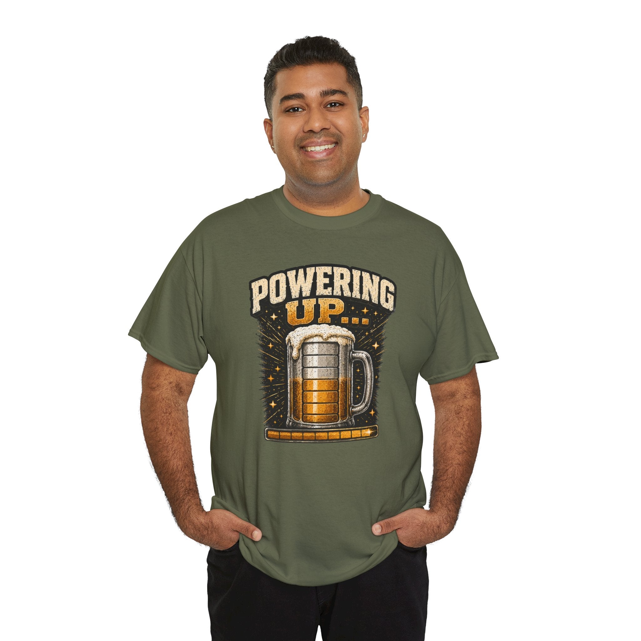 Powering Up Beer Mug T‑Shirt