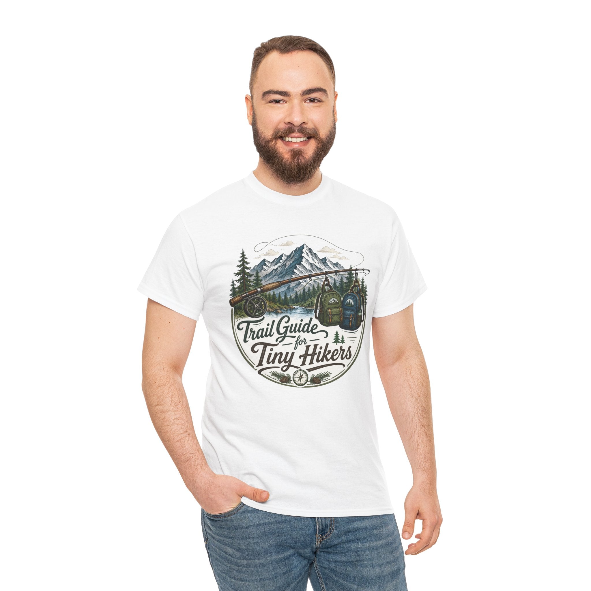 Trail Guide for Tiny Hikers TShirt Mountain Hiking Badge Tee