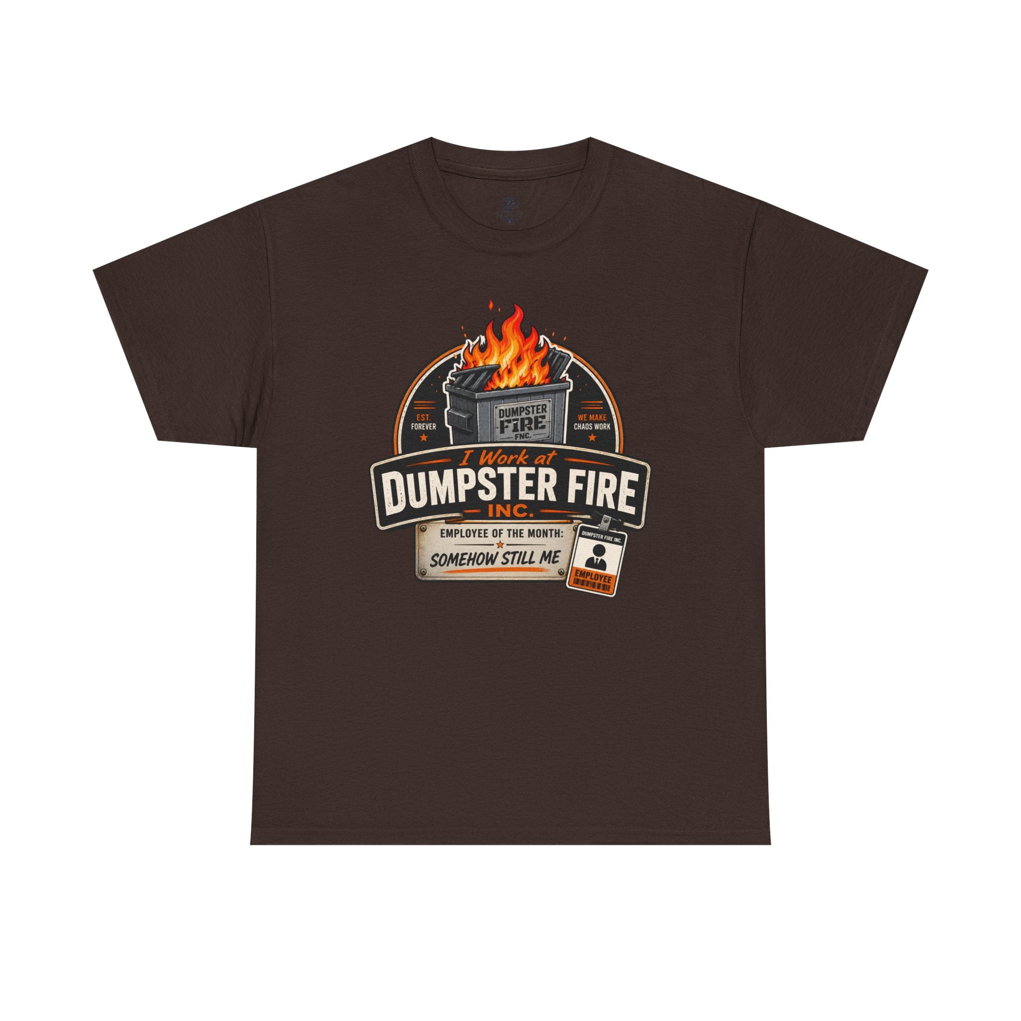 Dumpster Fire T‑Shirt — Funny Vintage Garbage Truck Design