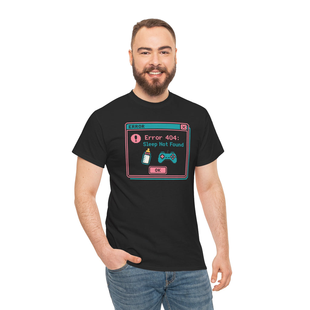 Error 404 "Sleep Not Found" Tee Cute Gamer Vaporwave Graphic TShirt