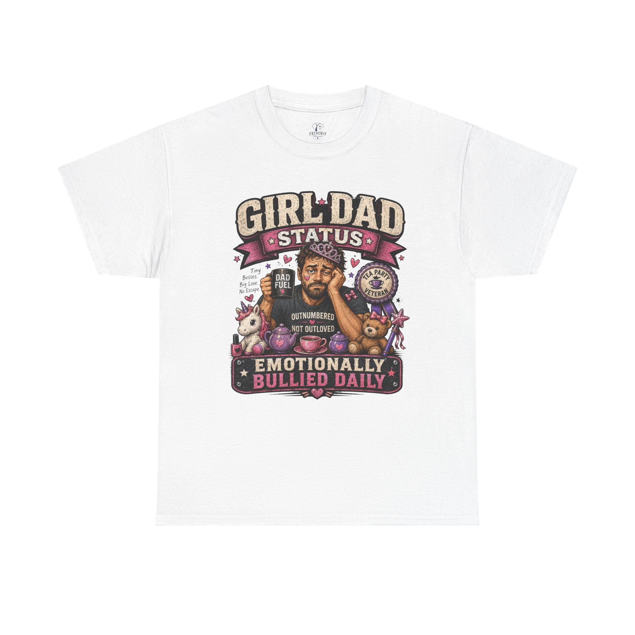 Girl Dad TShirt Girl Dad Status: Emotionally Bullied Daily Funny Father Daughter Tee