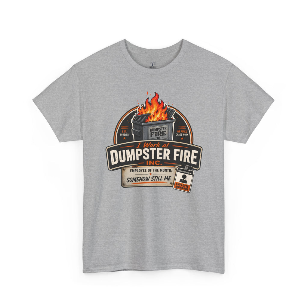 Dumpster Fire T‑Shirt — Funny Vintage Garbage Truck Design