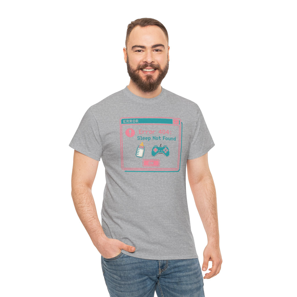 Error 404 "Sleep Not Found" Tee Cute Gamer Vaporwave Graphic TShirt