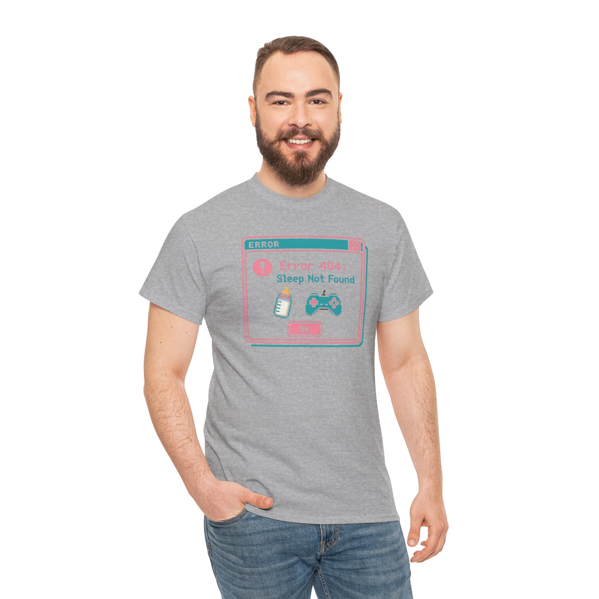 Error 404 "Sleep Not Found" Tee Cute Gamer Vaporwave Graphic TShirt