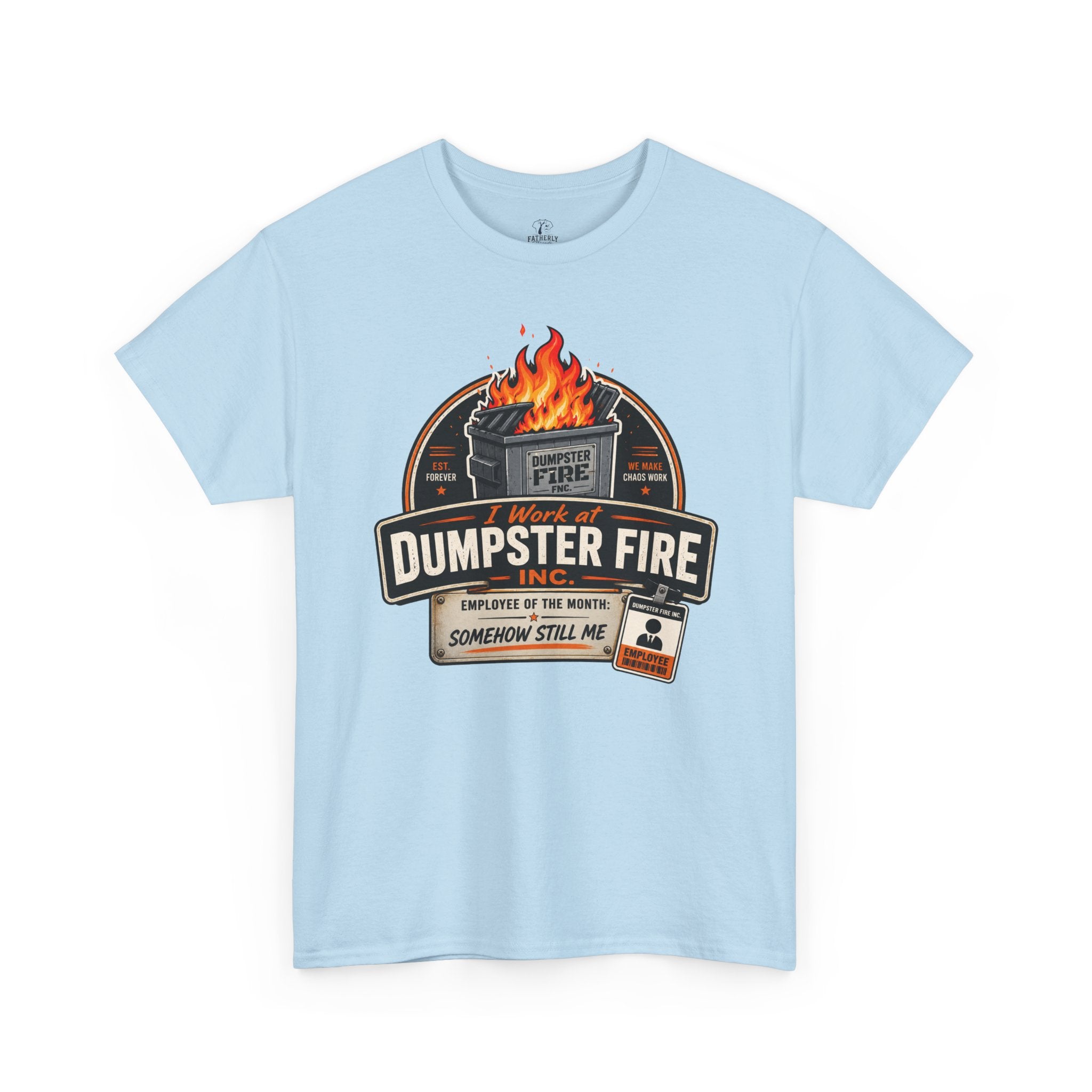Dumpster Fire T‑Shirt — Funny Vintage Garbage Truck Design