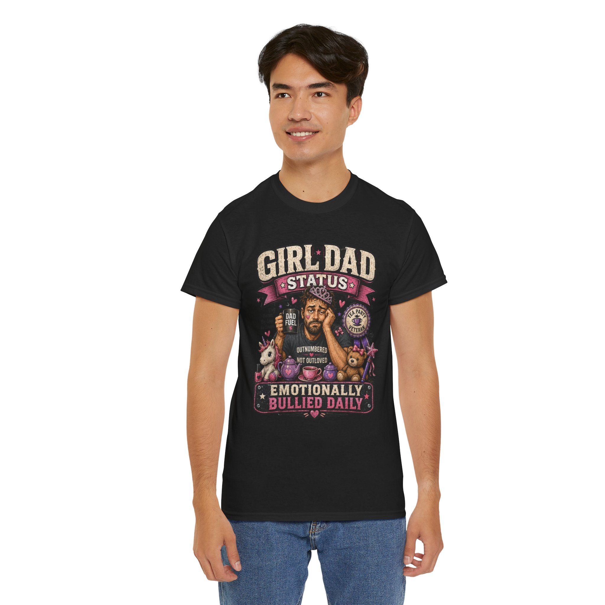 Girl Dad TShirt Girl Dad Status: Emotionally Bullied Daily Funny Father Daughter Tee