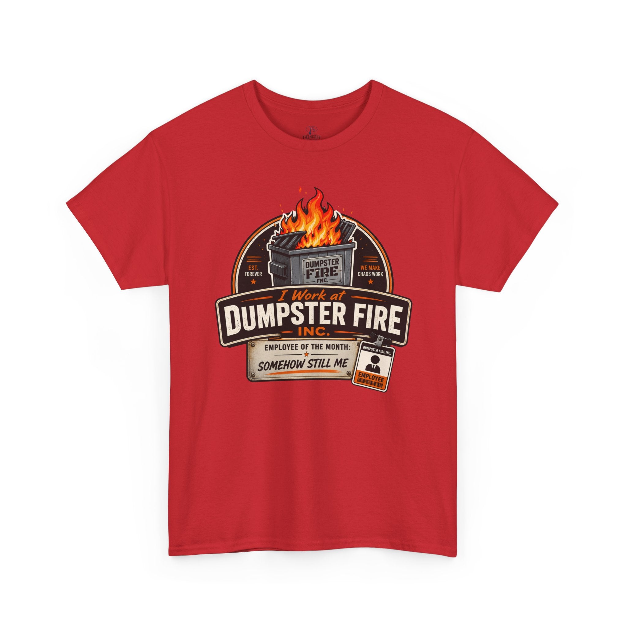 Dumpster Fire T‑Shirt — Funny Vintage Garbage Truck Design