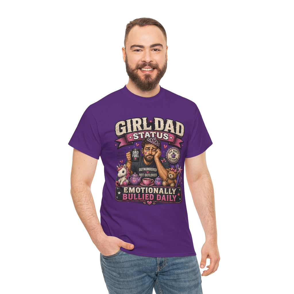 Girl Dad TShirt Girl Dad Status: Emotionally Bullied Daily Funny Father Daughter Tee