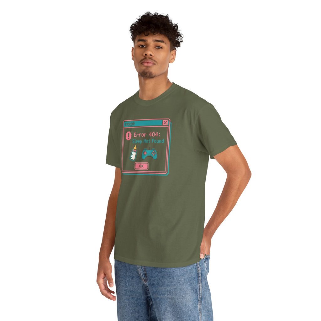Error 404 "Sleep Not Found" Tee Cute Gamer Vaporwave Graphic TShirt