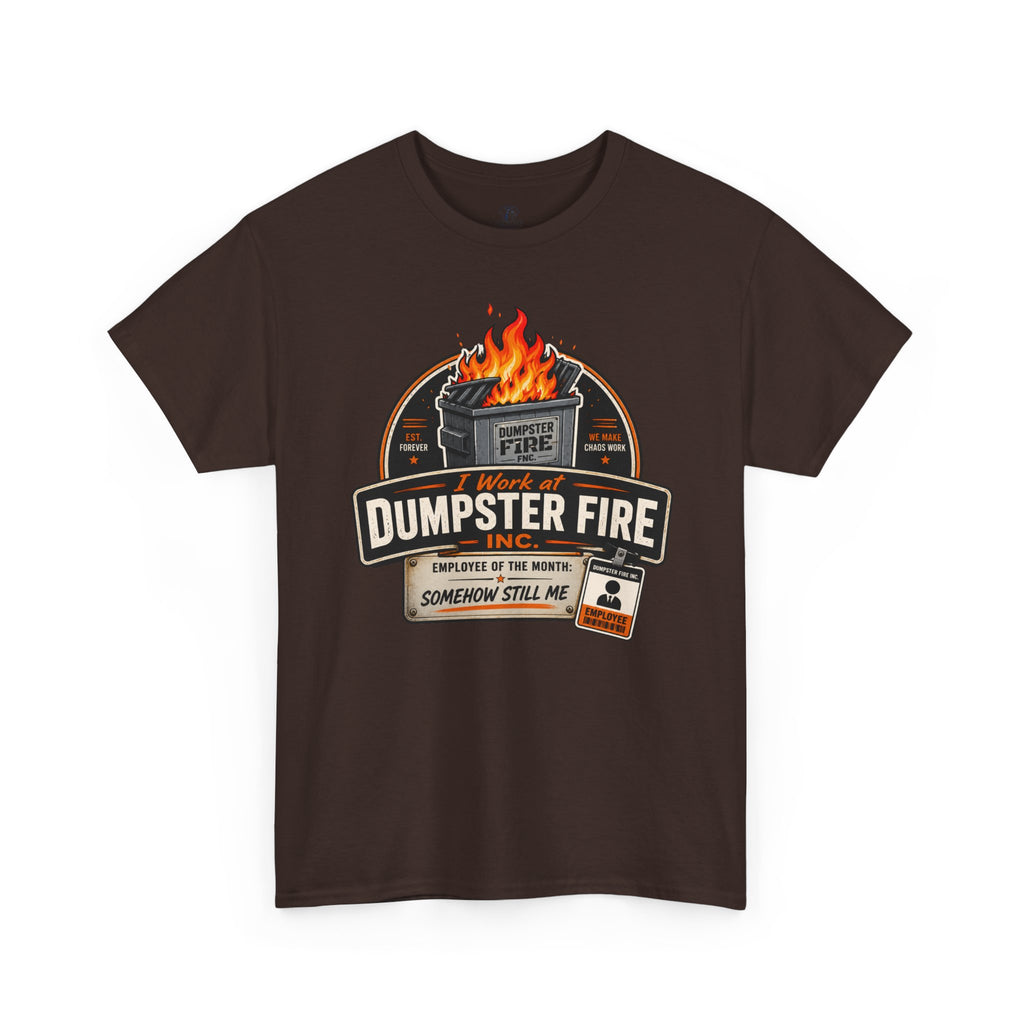 Dumpster Fire T‑Shirt — Funny Vintage Garbage Truck Design