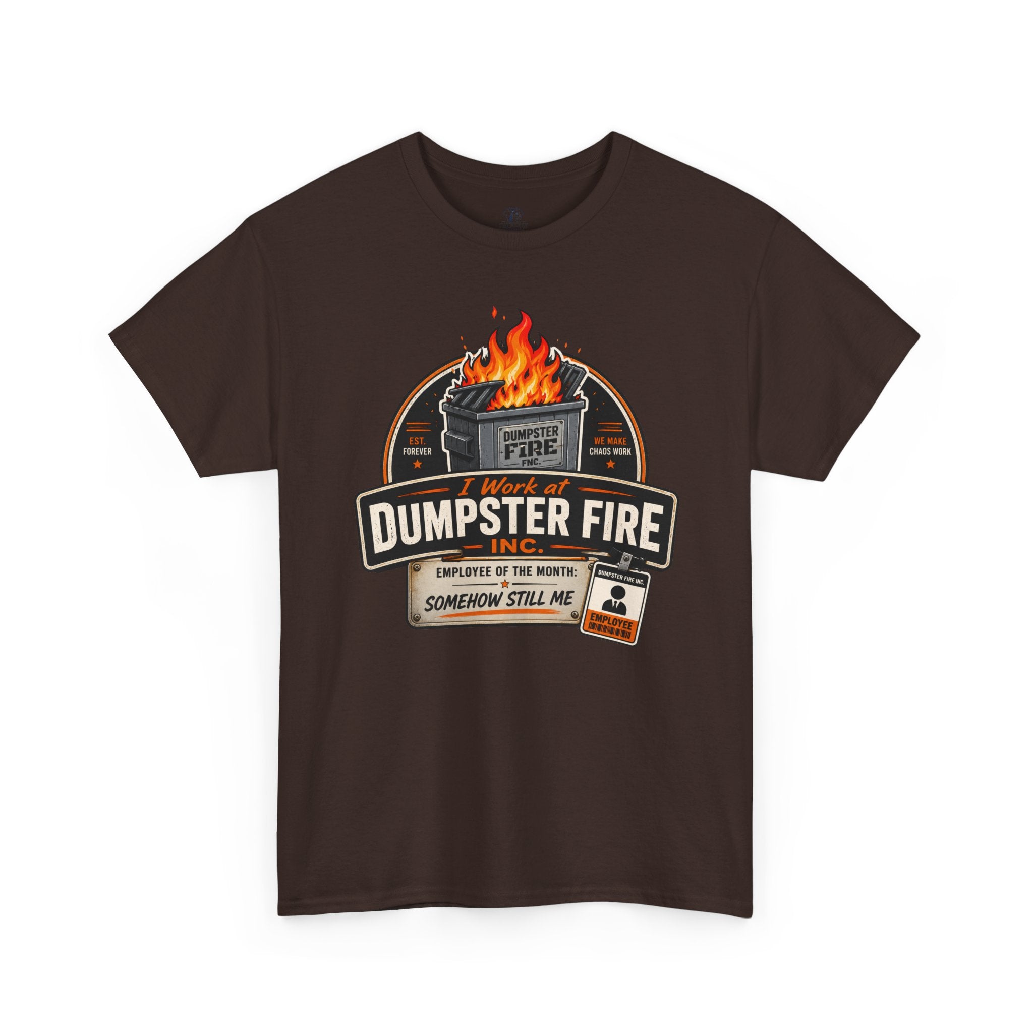 Dumpster Fire T‑Shirt — Funny Vintage Garbage Truck Design