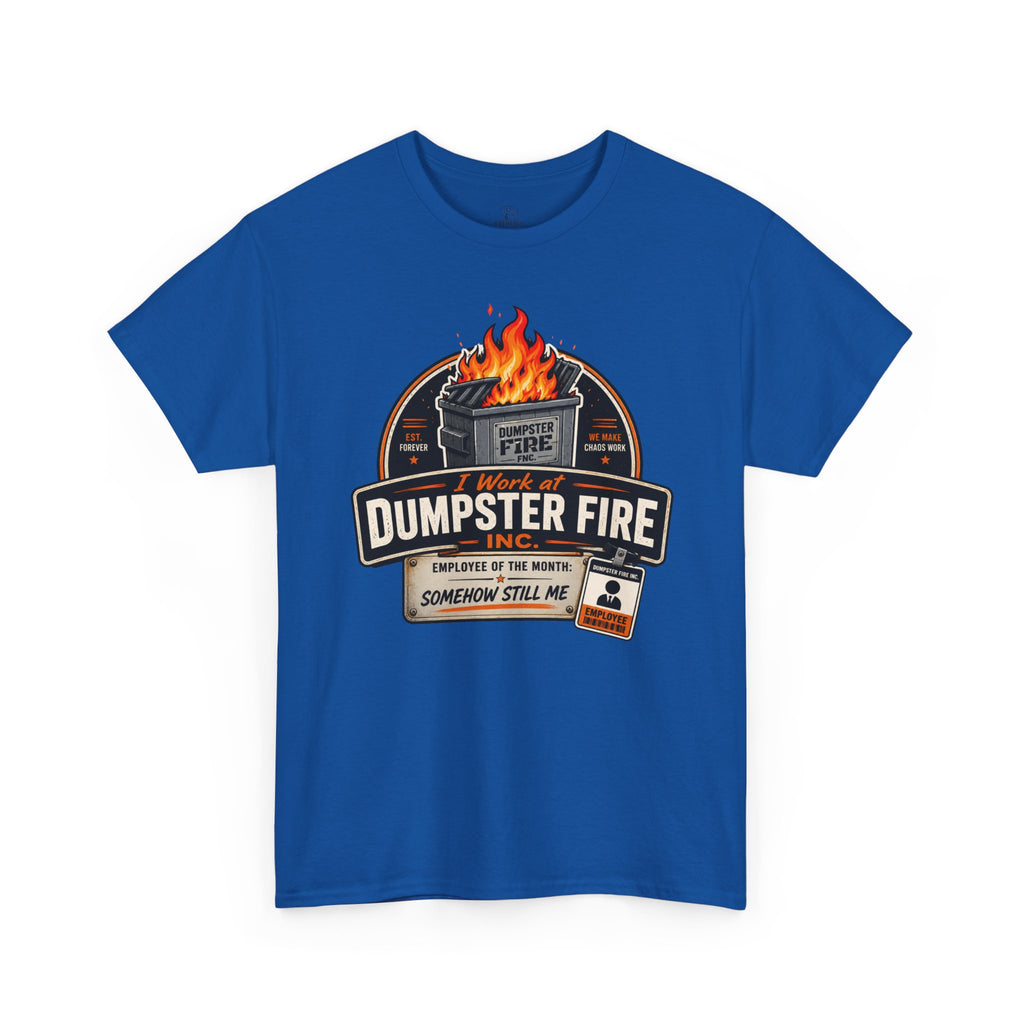 Dumpster Fire T‑Shirt — Funny Vintage Garbage Truck Design