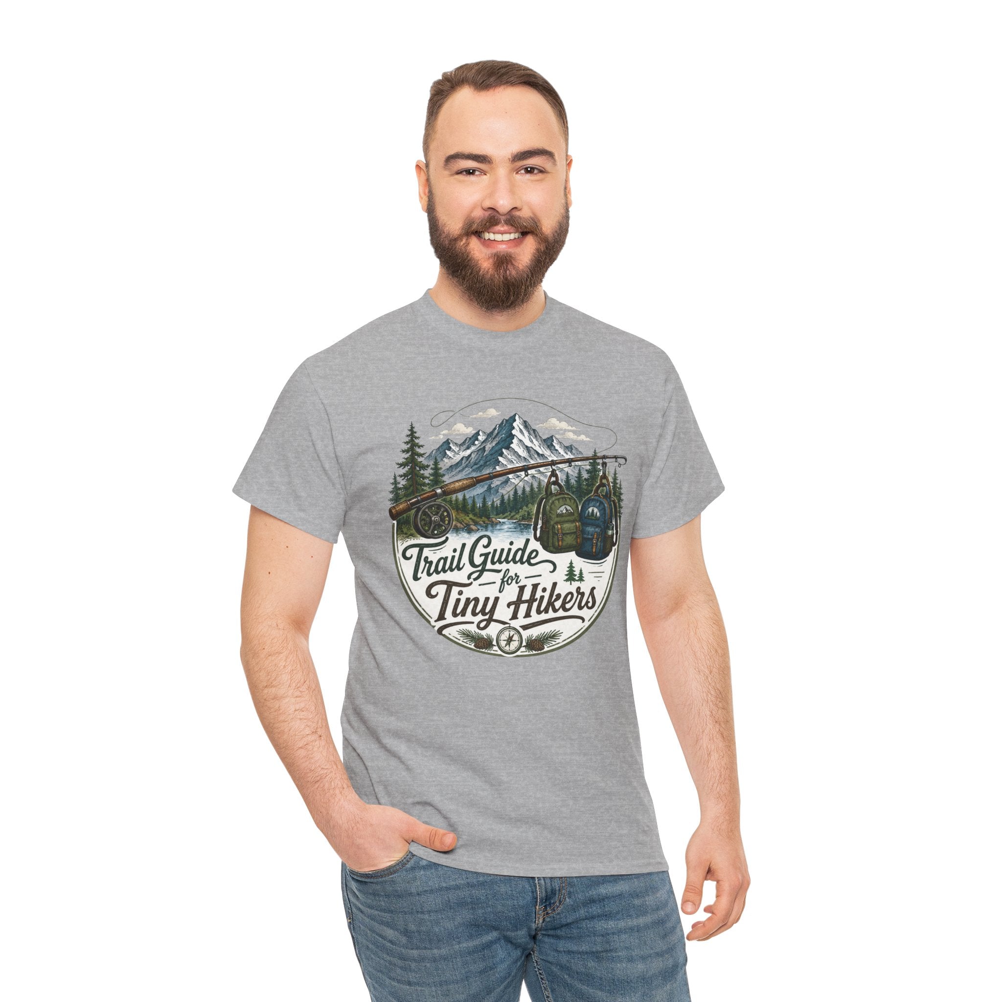 Trail Guide for Tiny Hikers TShirt Mountain Hiking Badge Tee