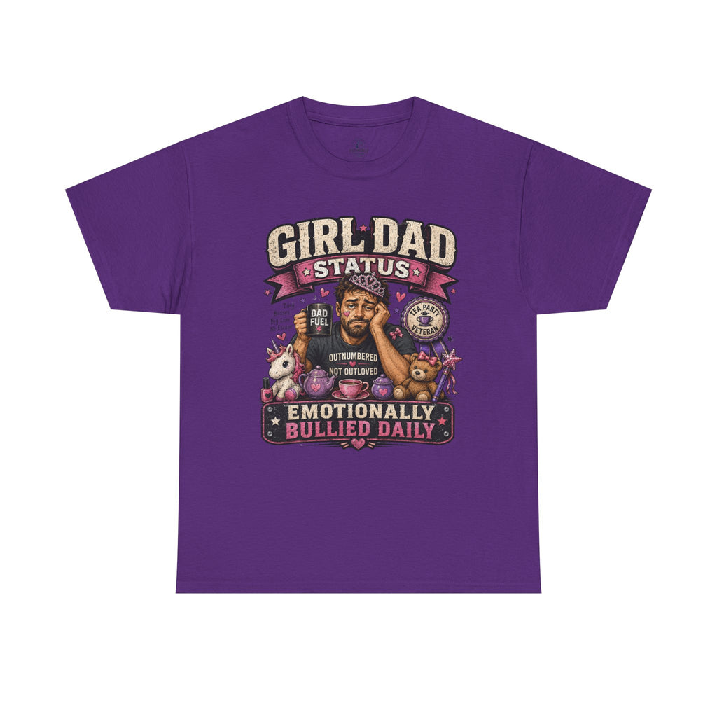 Girl Dad TShirt Girl Dad Status: Emotionally Bullied Daily Funny Father Daughter Tee