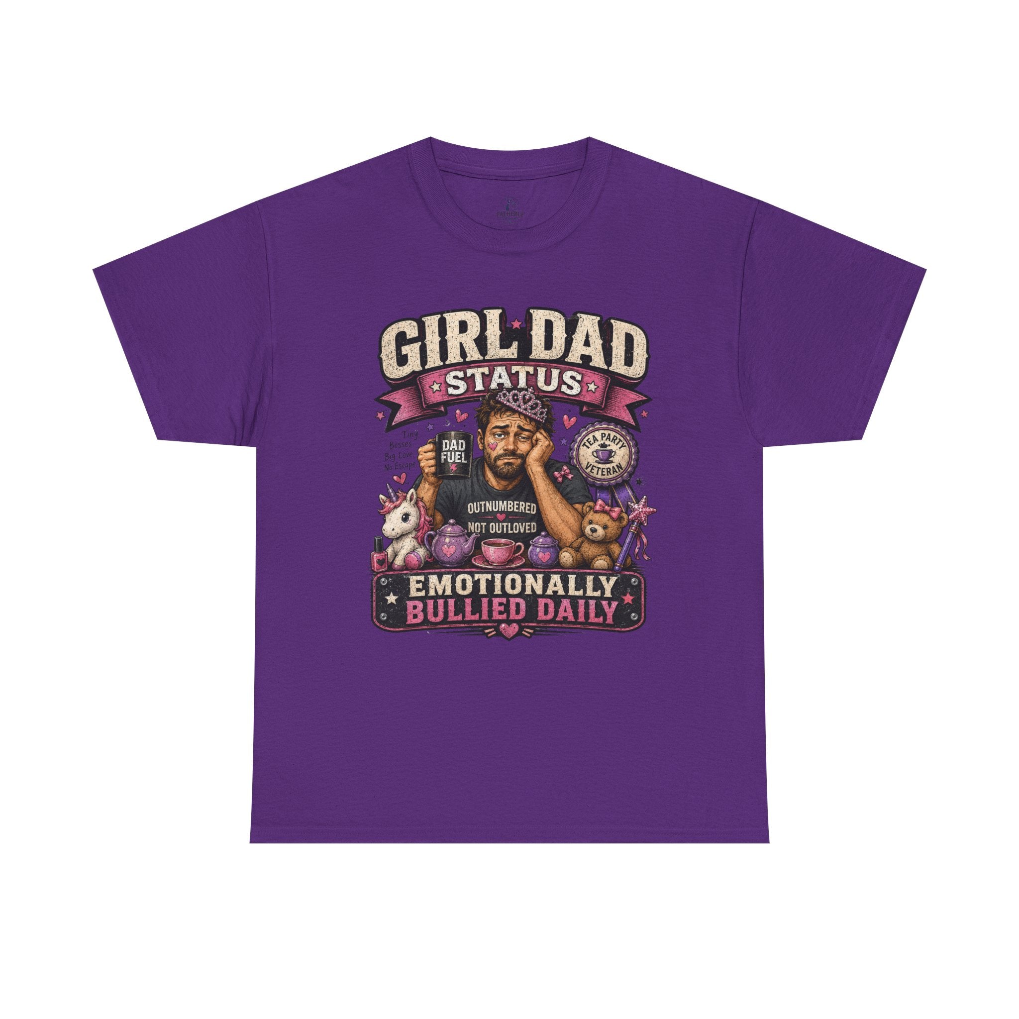 Girl Dad TShirt Girl Dad Status: Emotionally Bullied Daily Funny Father Daughter Tee