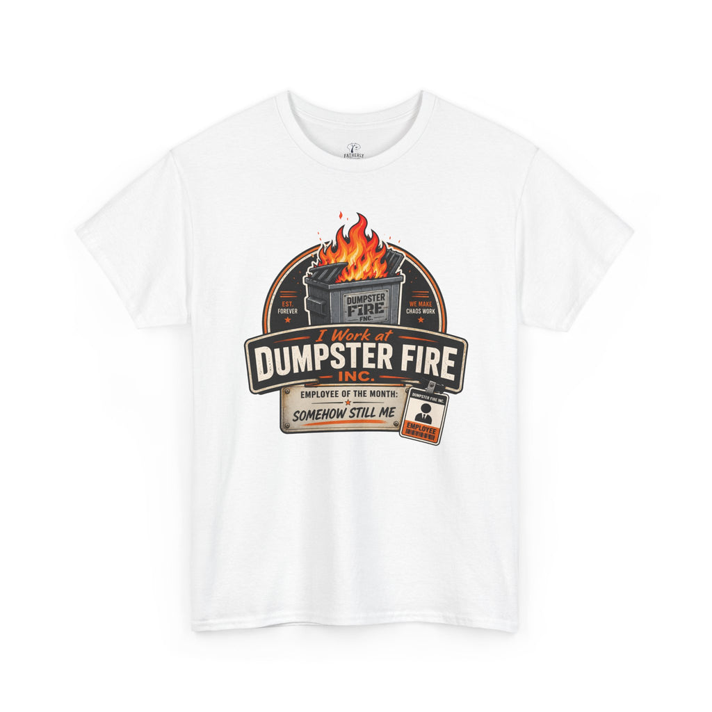 Dumpster Fire T‑Shirt — Funny Vintage Garbage Truck Design