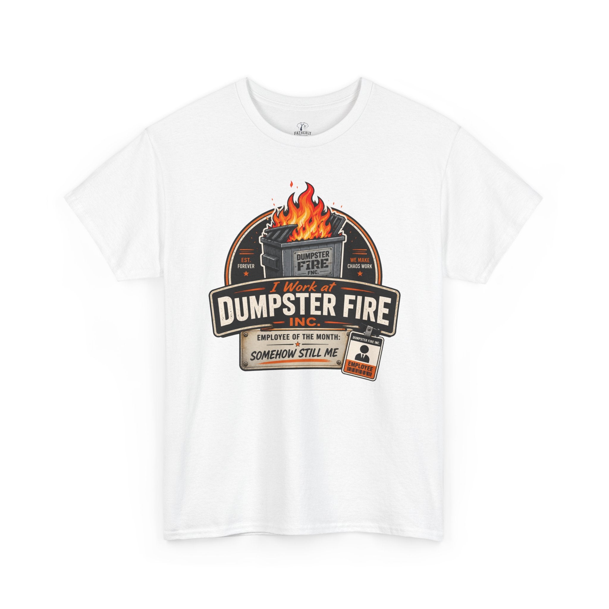 Dumpster Fire T‑Shirt — Funny Vintage Garbage Truck Design