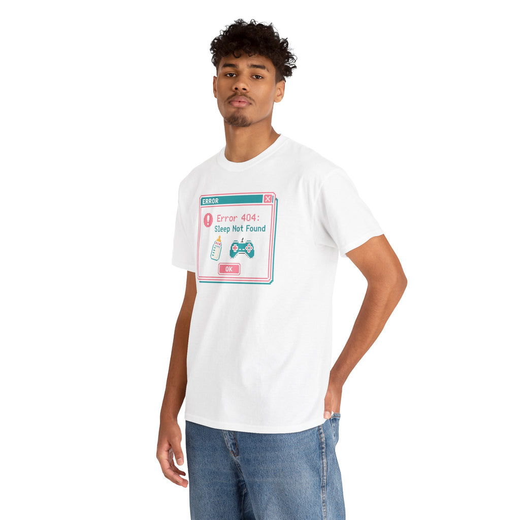 Error 404 "Sleep Not Found" Tee Cute Gamer Vaporwave Graphic TShirt