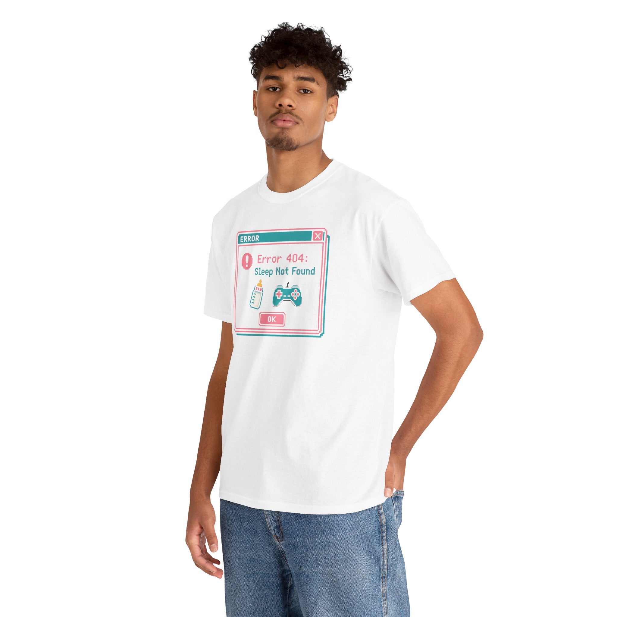 Error 404 "Sleep Not Found" Tee Cute Gamer Vaporwave Graphic TShirt