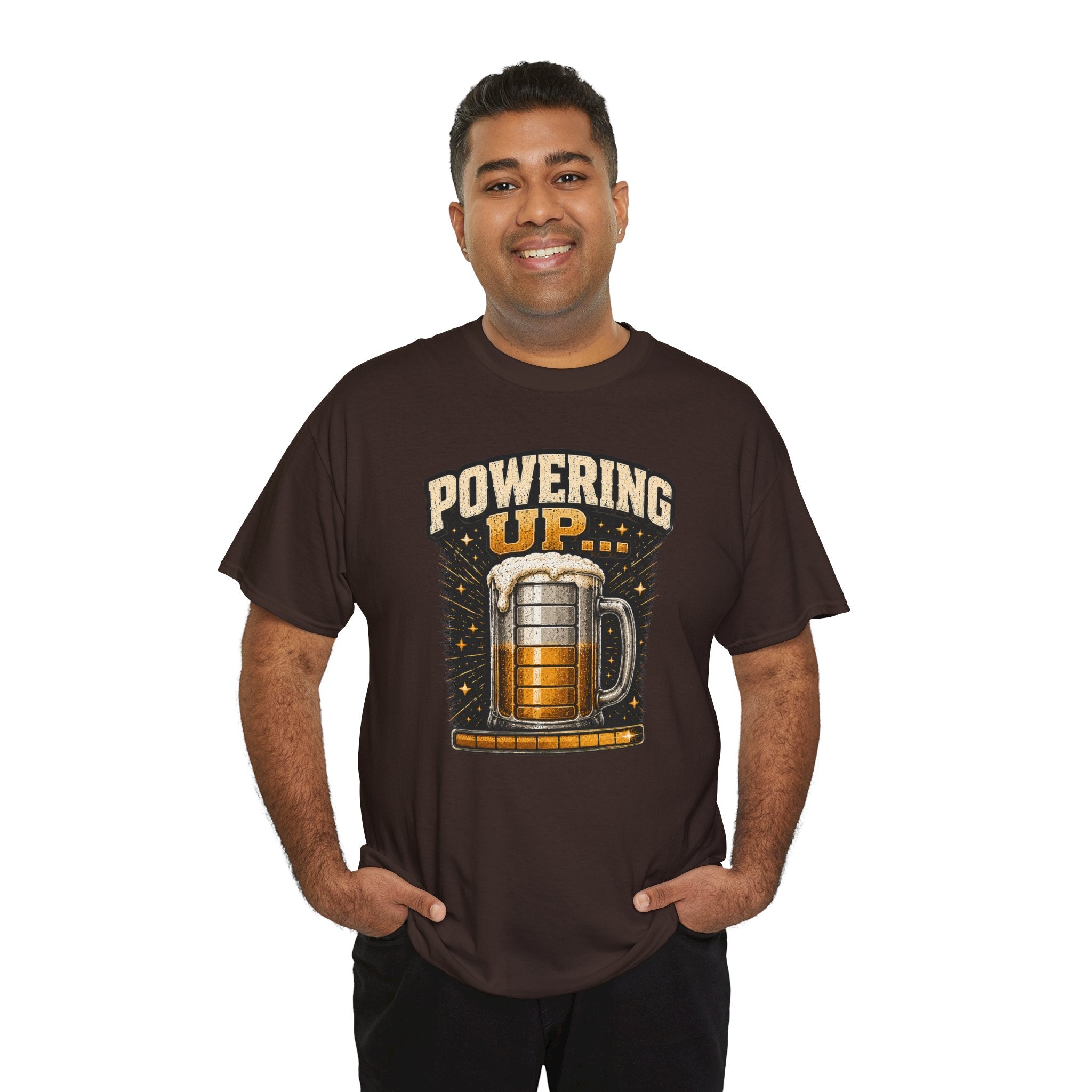 Powering Up Beer Mug T‑Shirt