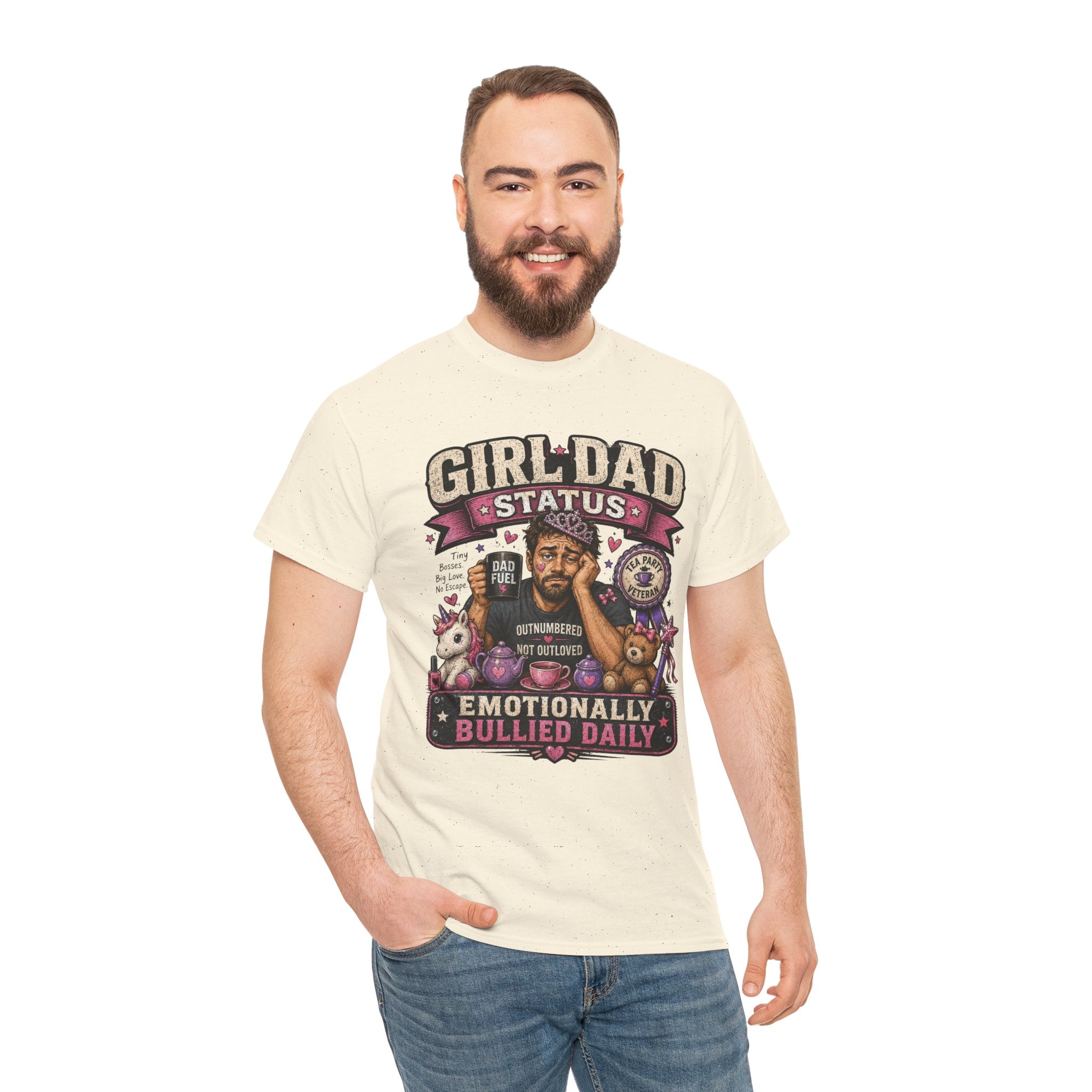 Girl Dad TShirt Girl Dad Status: Emotionally Bullied Daily Funny Father Daughter Tee